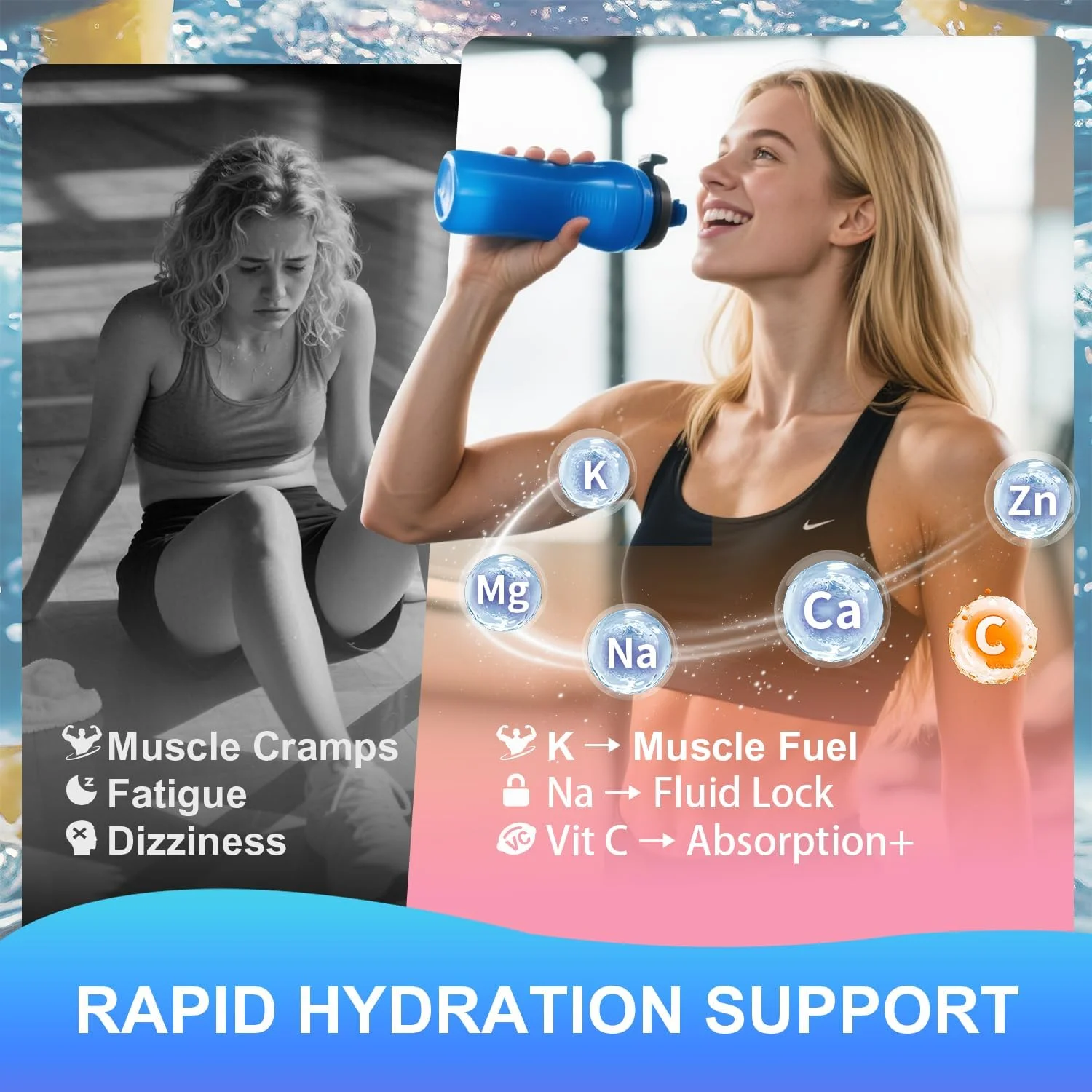 پودر الکترولیت بدون قند، مخلوط نوشیدنی آبرسان با 5 الکترولیت اصلی: منیزیم، سدیم، پتاسیم، روی، کلسیم و ویتامین C - 30 بسته مسافرتی، 6 طعم میوه ای، بدون قند، مناسب برای کتو و گیاهخواران پودر الکترولیت بدون قند، مخلوط نوشیدنی آبرسان با 5 الکترولیت اصلی: منیزیم، سدیم، پتاسیم، روی، کلسیم و ویتامین C - 30 بسته مسافرتی، 6 طعم میوه ای، بدون قند، مناسب برای کتو و گیاهخواران