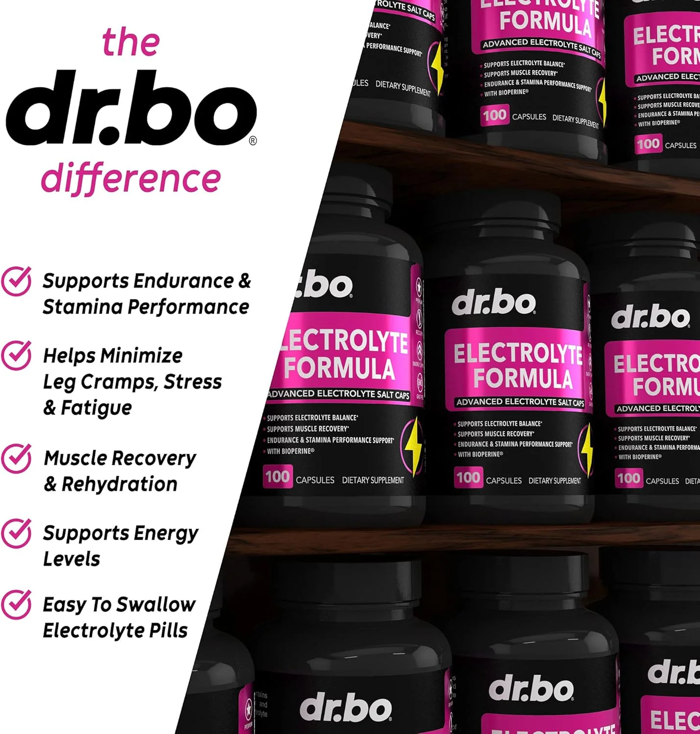 کپسول های مکمل الکترولیت قرص های نمکی - کپسول های الکترولیت حاوی پتاسیم، منیزیم، سدیم، کلرید، جایگزین کلسیم برای رژیم کتو، گرفتگی عضلات و مکمل های نمک آبرسانی - 100 کپسول آبرسانی کپسول های مکمل الکترولیت قرص های نمکی - کپسول های الکترولیت حاوی پتاسیم، منیزیم، سدیم، کلرید، جایگزین کلسیم برای رژیم کتو، گرفتگی عضلات و مکمل های نمک آبرسانی - 100 کپسول آبرسانی