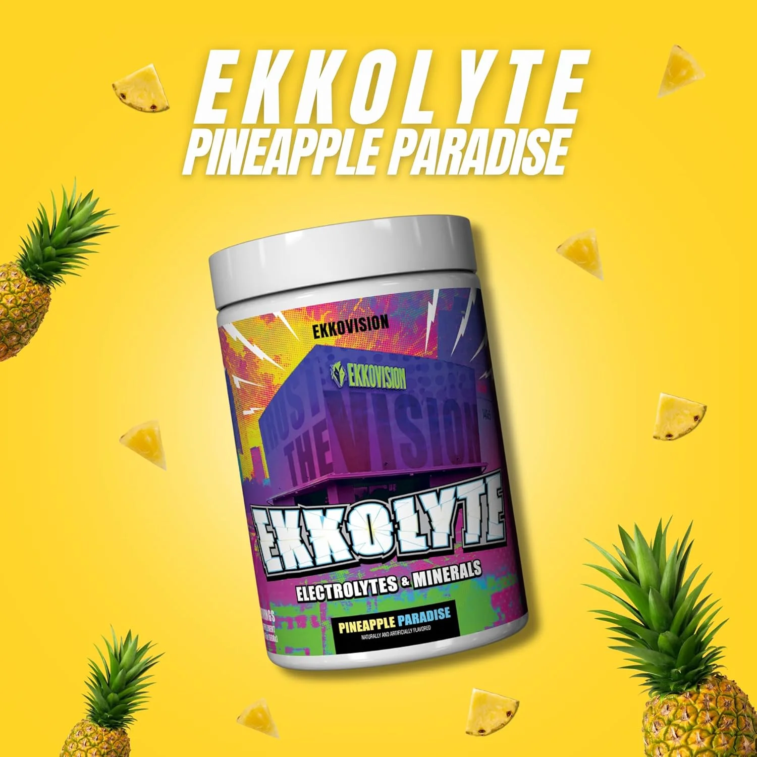 پودر الکترولیت و مواد معدنی اکوویژن اکولیت، 50 میلی گرم ویتامین C و 155 میلی گرم منیزیم برای پشتیبانی از هیدراتاسیون، الکترولیت های ضروری برای زنان و مردان، طعم آناناس پارادایس، 120 سروینگ پودر الکترولیت و مواد معدنی اکوویژن اکولیت، 50 میلی گرم ویتامین C و 155 میلی گرم منیزیم برای پشتیبانی از هیدراتاسیون، الکترولیت های ضروری برای زنان و مردان، طعم آناناس پارادایس، 120 سروینگ