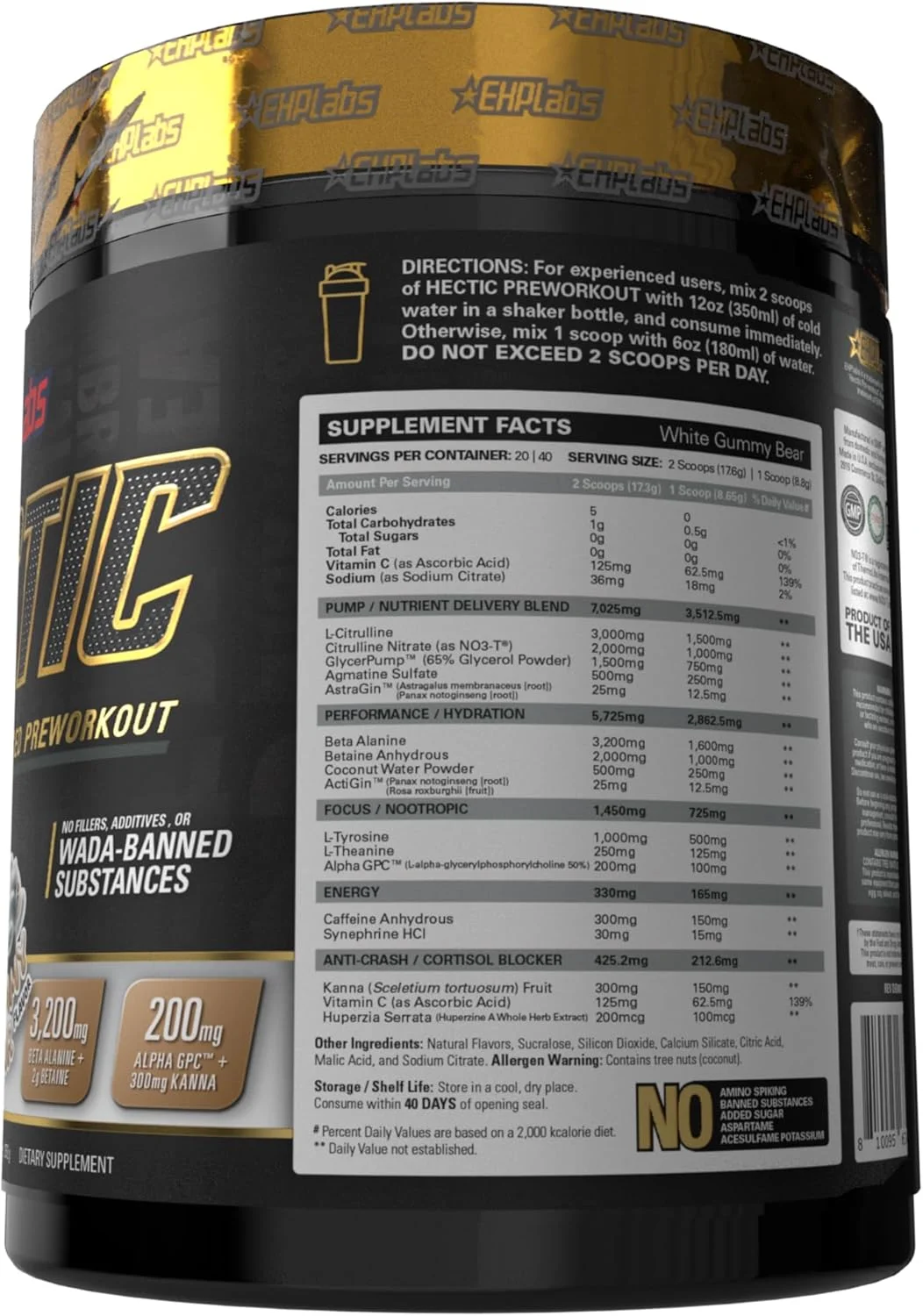 پودر مکمل قبل از تمرین هکتیک ای اچ پی لبز - پودر پیشرفته قبل از تمرین با محرک بالا برای حداکثر عملکرد - کافئین، بتا آلانین، آب نارگیل - انرژی، پمپ، ریکاوری و هیدراتاسیون - 40 سروینگ (پاستیل سفید) پودر مکمل قبل از تمرین هکتیک ای اچ پی لبز - پودر پیشرفته قبل از تمرین با محرک بالا برای حداکثر عملکرد - کافئین، بتا آلانین، آب نارگیل - انرژی، پمپ، ریکاوری و هیدراتاسیون - 40 سروینگ (پاستیل سفید)