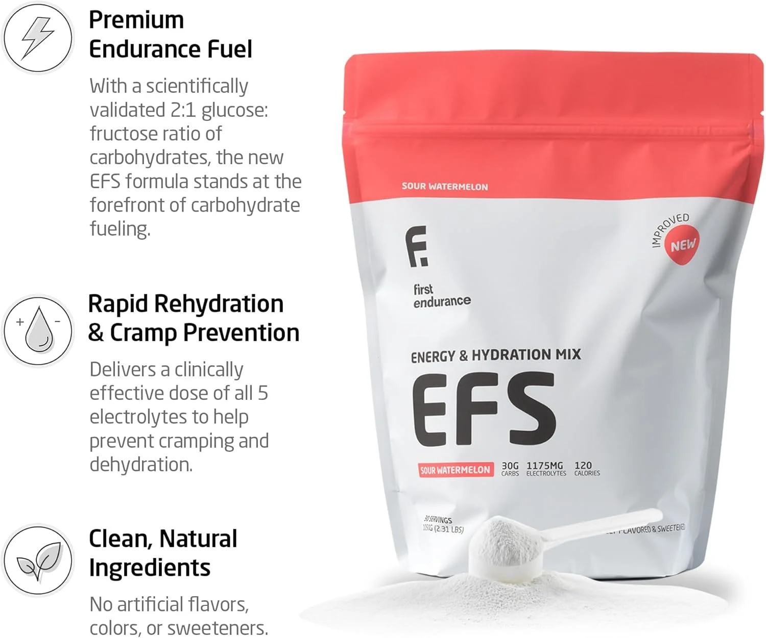 مخلوط نوشیدنی آبرسان و استقامتی EFS - کربوهیدرات های ممتاز برای انرژی و عملکرد، الکترولیت ها برای آبرسانی سریع و دویدن | سوخت ایزوتونیک انرژی | هندوانه ترش مخلوط نوشیدنی آبرسان و استقامتی EFS - کربوهیدرات های ممتاز برای انرژی و عملکرد، الکترولیت ها برای آبرسانی سریع و دویدن | سوخت ایزوتونیک انرژی | هندوانه ترش