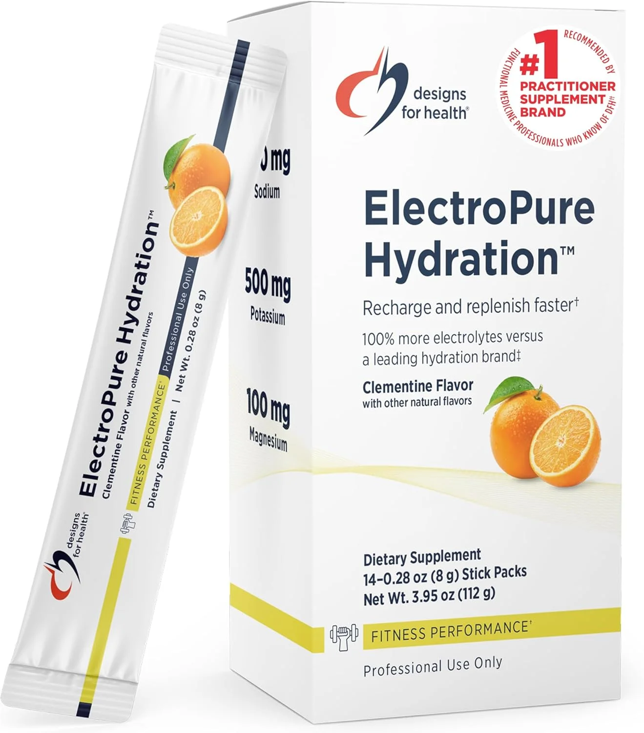 پودر الکترولیت طعم کلمانتین Designs for Health ElectroPure Hydration - حاوی ویتامین C، منیزیم، زینک و پتاسیم - شیرین شده با استویا و میوه راهب (14 ساشه) پودر الکترولیت طعم کلمانتین Designs for Health ElectroPure Hydration - حاوی ویتامین C، منیزیم، زینک و پتاسیم - شیرین شده با استویا و میوه راهب (14 ساشه)