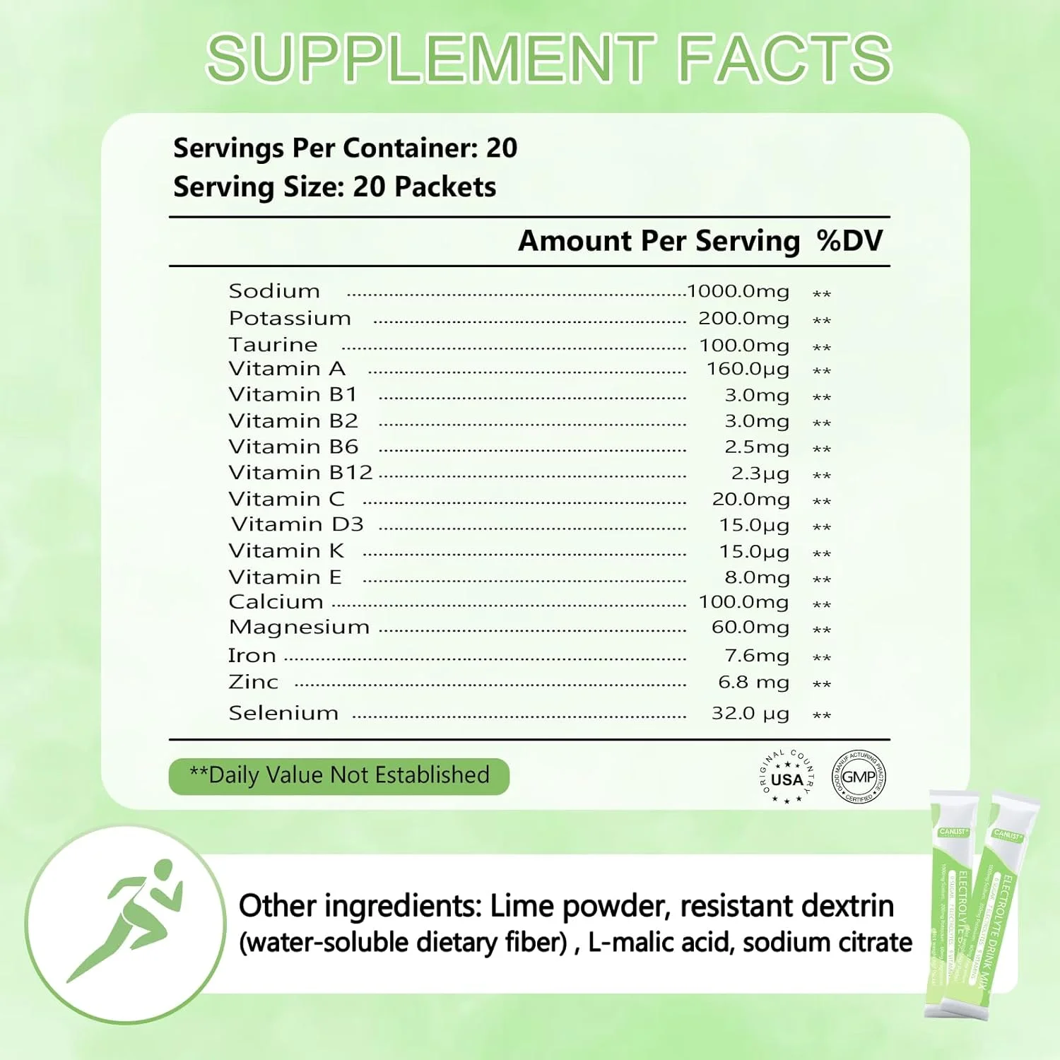 پودر الکترولیت - مخلوط نوشیدنی آبرسان بدون قند با سدیم، پتاسیم، منیزیم - مناسب برای گیاهخواران، مکمل الکترولیت بدون کالری برای انرژی و ریکاوری (20 بسته چوبی) پودر الکترولیت - مخلوط نوشیدنی آبرسان بدون قند با سدیم، پتاسیم، منیزیم - مناسب برای گیاهخواران، مکمل الکترولیت بدون کالری برای انرژی و ریکاوری (20 بسته چوبی)