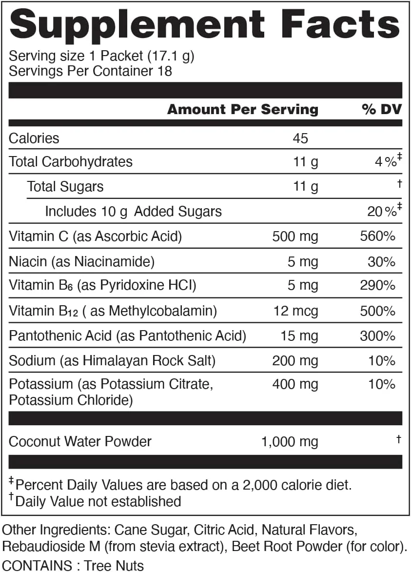 باکد آپ هیدریشن - طعم لیموناد توت فرنگی | پودر نوشیدنی الکترولیت و آبرسان | 18 بسته (18 سروینگ) باکد آپ هیدریشن - طعم لیموناد توت فرنگی | پودر نوشیدنی الکترولیت و آبرسان | 18 بسته (18 سروینگ)