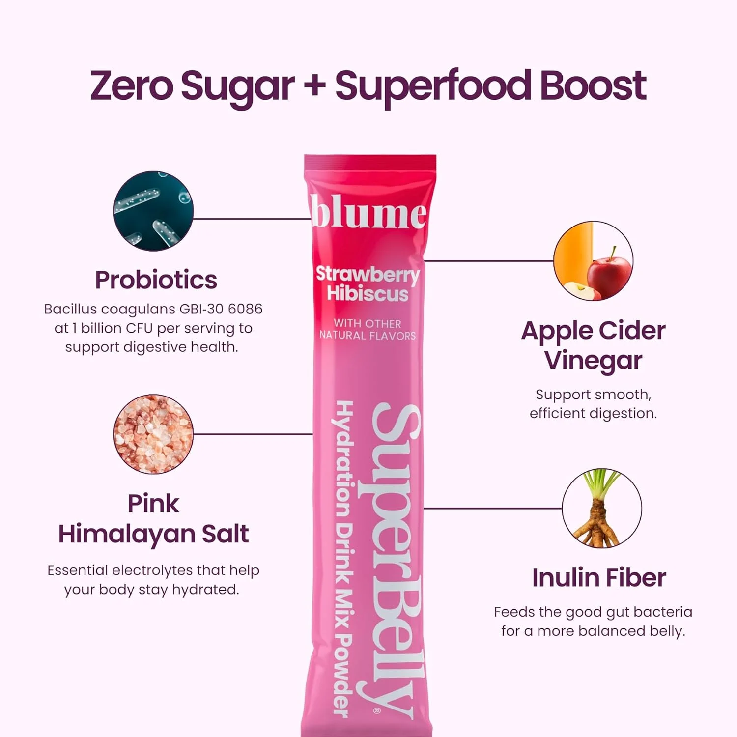 پودر مخلوط نوشیدنی بلوم SuperBelly برای سلامت روده و آبرسانی سریع، مناسب برای GLP-1، بدون شکر، حاوی پریبیوتیک، پروبیوتیک، سرکه سیب، ویتامین C و الکترولیت، طعم توت فرنگی و گل بامیه، 15 عدد پودر مخلوط نوشیدنی بلوم SuperBelly برای سلامت روده و آبرسانی سریع، مناسب برای GLP-1، بدون شکر، حاوی پریبیوتیک، پروبیوتیک، سرکه سیب، ویتامین C و الکترولیت، طعم توت فرنگی و گل بامیه، 15 عدد