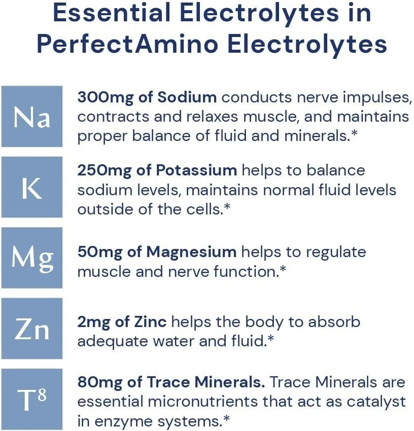 پودر الکترولیتهای آمینو بادیهلث پرفکت، بدون شکر، نوشیدنی الکترولیت بدون شکر کتو برای روزهداری، پودر آبرسان با مواد معدنی کمیاب - میکس بری - 30 سروینگ پودر الکترولیتهای آمینو بادیهلث پرفکت، بدون شکر، نوشیدنی الکترولیت بدون شکر کتو برای روزهداری، پودر آبرسان با مواد معدنی کمیاب - میکس بری - 30 سروینگ