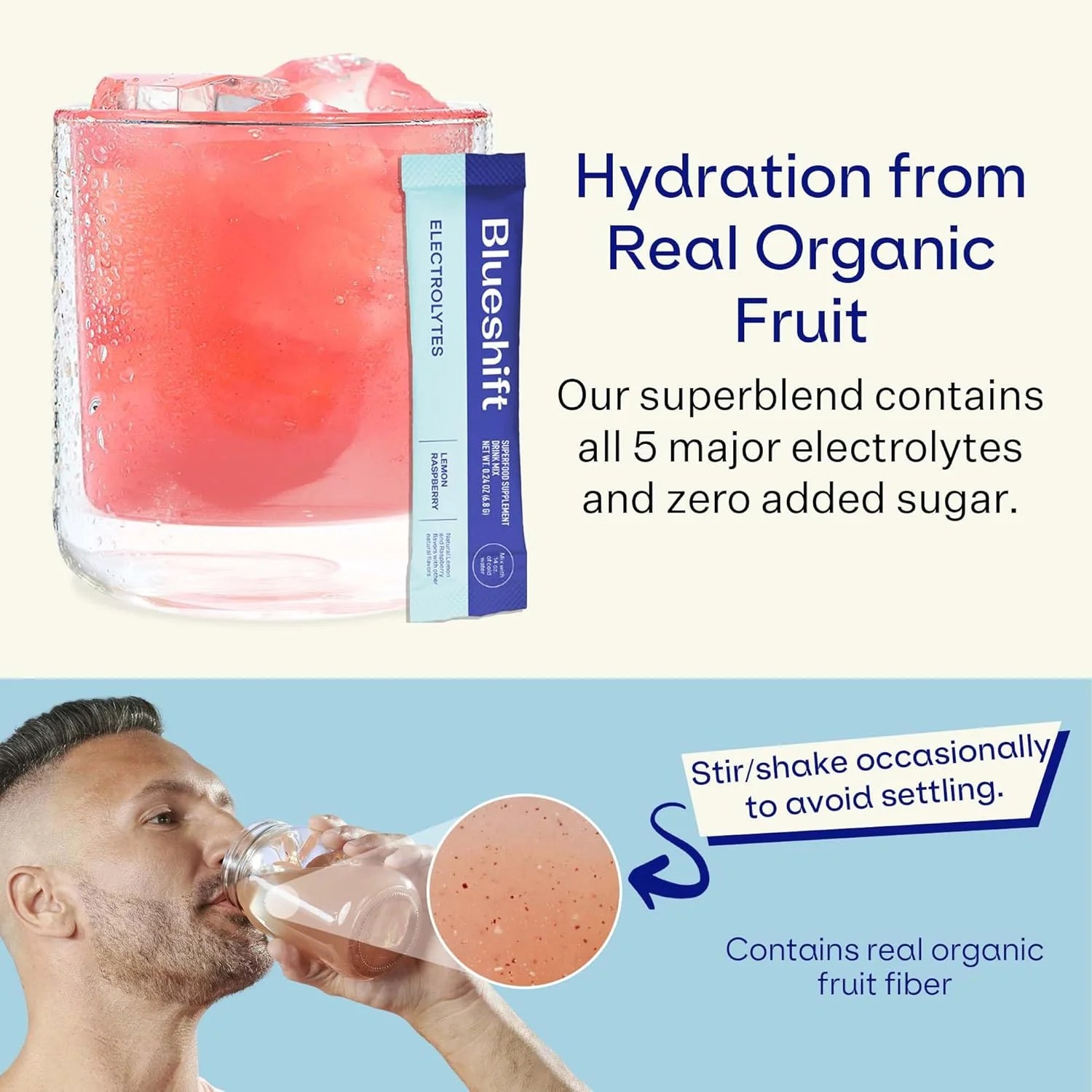 الکترولیت های Blueshift - پودر الکترولیت طبیعی، بسته های آبرسانی ارگانیک، مخلوط نوشیدنی الکترولیتی بدون شکر، بسته های تک نفره - طعم لیمو تمشک، بسته های پودری (10 بسته) الکترولیت های Blueshift - پودر الکترولیت طبیعی، بسته های آبرسانی ارگانیک، مخلوط نوشیدنی الکترولیتی بدون شکر، بسته های تک نفره - طعم لیمو تمشک، بسته های پودری (10 بسته)