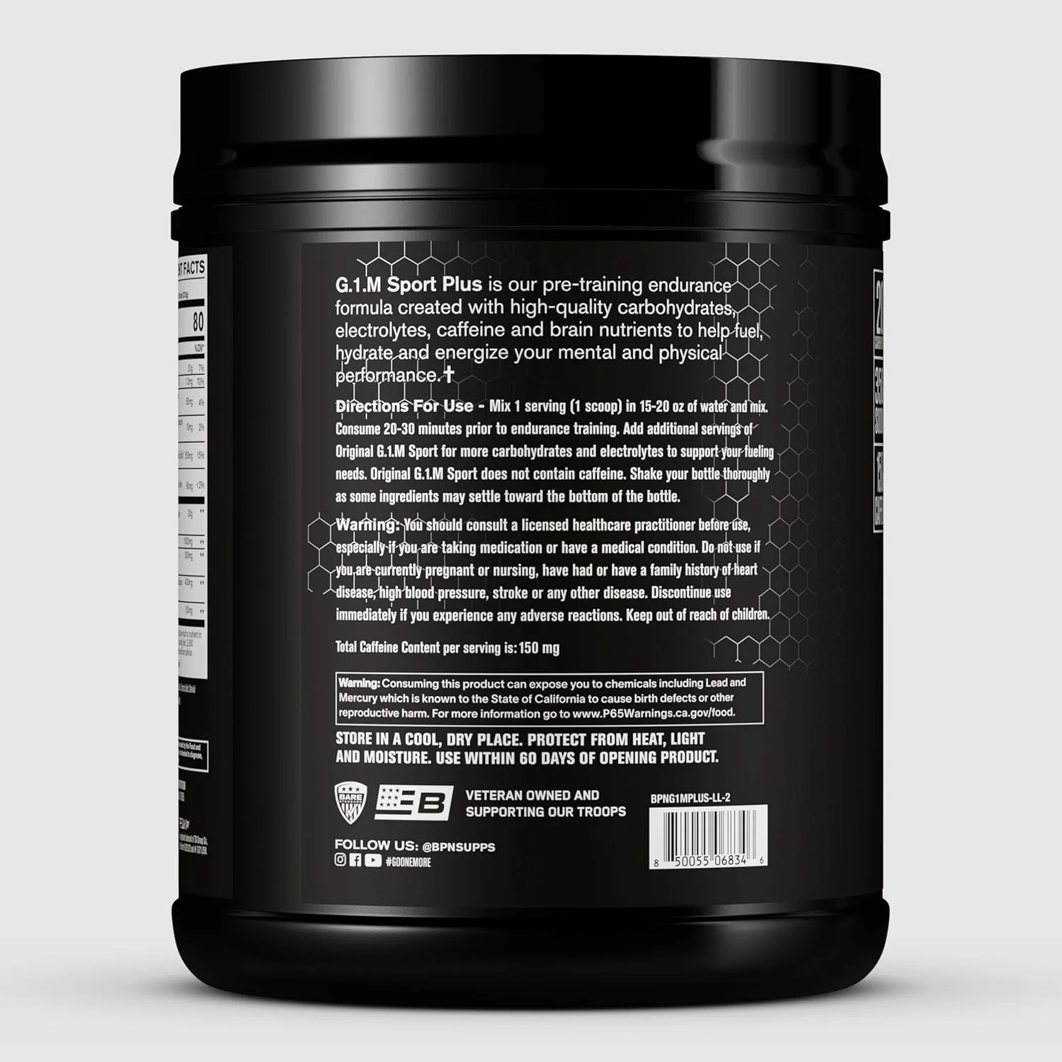 مکمل ورزشی پیش از تمرین استقامت BARE PERFORMANCE NUTRITION G.1.M Sport+ - لیمو ترش | 25 سروینگ | 20 گرم کربوهیدرات، 350 میلی گرم سدیم، 150 میلی گرم کافئین | الکترولیت ها، نوتروپیک ها و کلاستر دکسترین® برای انرژی و تمرکز مکمل ورزشی پیش از تمرین استقامت BARE PERFORMANCE NUTRITION G.1.M Sport+ - لیمو ترش | 25 سروینگ | 20 گرم کربوهیدرات، 350 میلی گرم سدیم، 150 میلی گرم کافئین | الکترولیت ها، نوتروپیک ها و کلاستر دکسترین® برای انرژی و تمرکز