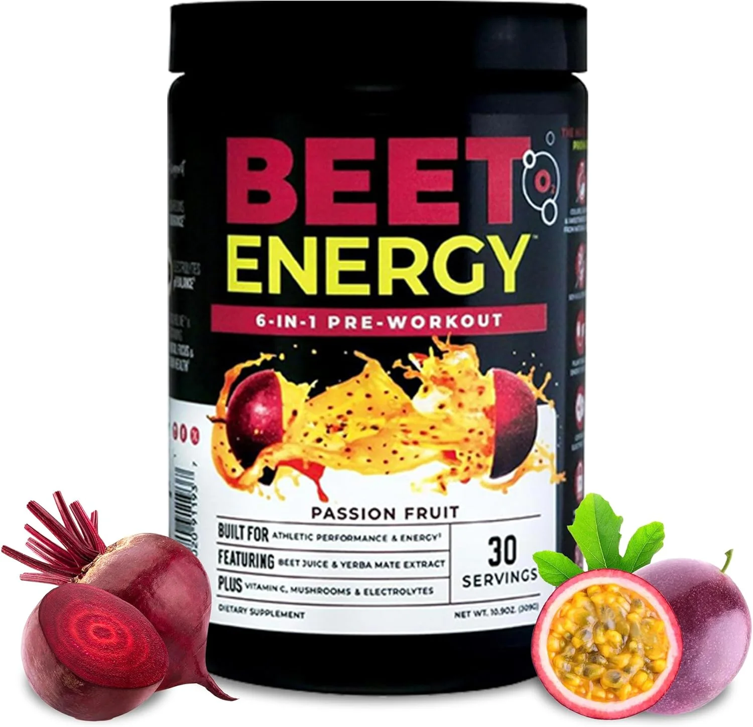 Nutrology Beet Energy O2, Pre Workout Powder, Energy, Endurance & Nitric Oxide Booster with Beet Powder, Yerba Mate, Adaptogens & Electrolytes, Vegan Pre Workout, Passion Fruit Flavor, 30 Servings Nutrology Beet Energy O2, Pre Workout Powder, Energy, Endurance & Nitric Oxide Booster with Beet Powder, Yerba Mate, Adaptogens & Electrolytes, Vegan Pre Workout, Passion Fruit Flavor, 30 Servings