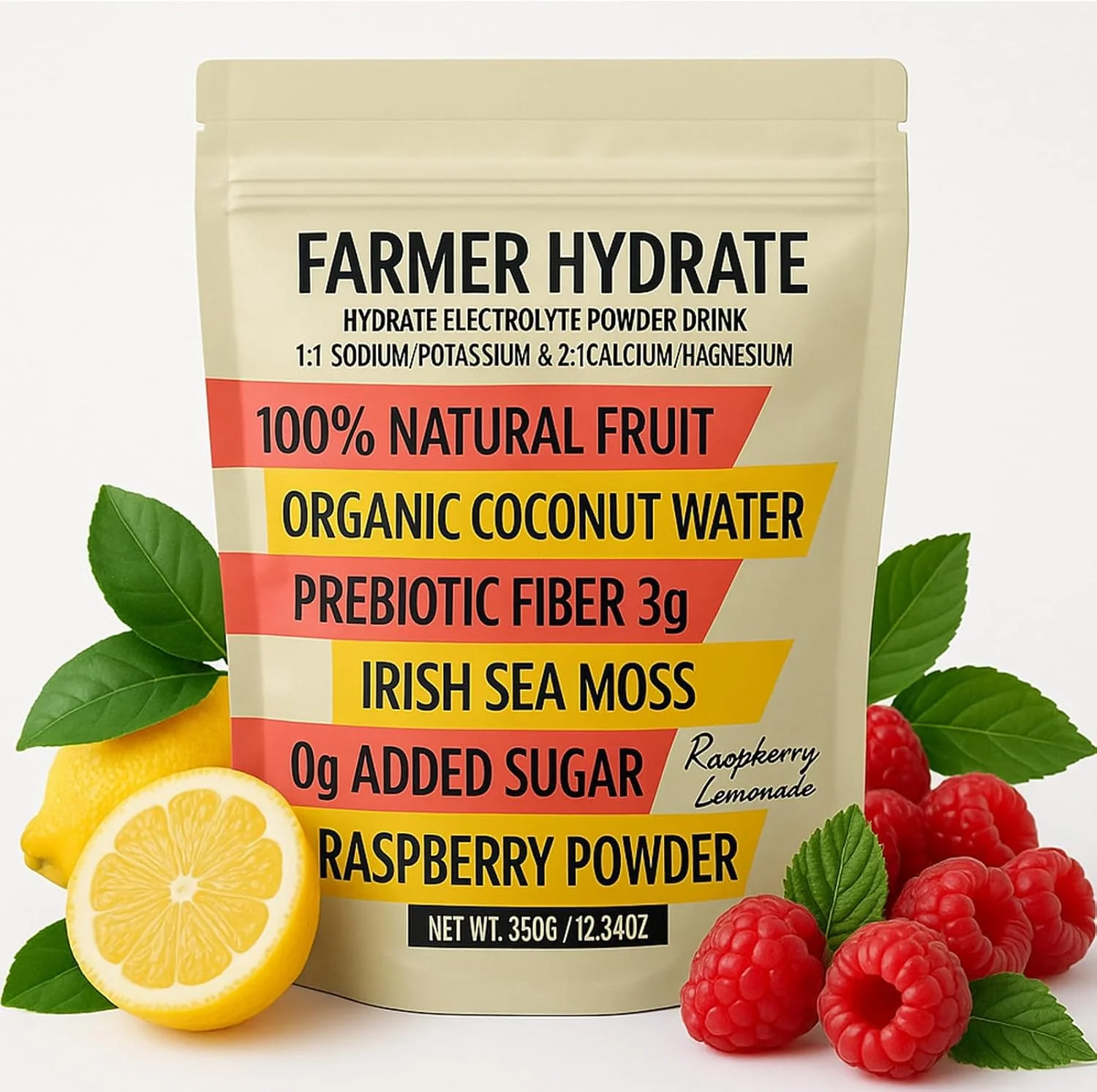 پودر الکترولیت آبرسان مزرعه بالرینا، حاوی 3 گرم فیبر پریبیوتیک، آب نارگیل و خزه دریایی ایرلندی، حفظ آب بدن، تامین مواد معدنی کمیاب، طعم تمشک لیموناد، بدون شکر افزوده، 25 سروینگ پودر الکترولیت آبرسان مزرعه بالرینا، حاوی 3 گرم فیبر پریبیوتیک، آب نارگیل و خزه دریایی ایرلندی، حفظ آب بدن، تامین مواد معدنی کمیاب، طعم تمشک لیموناد، بدون شکر افزوده، 25 سروینگ