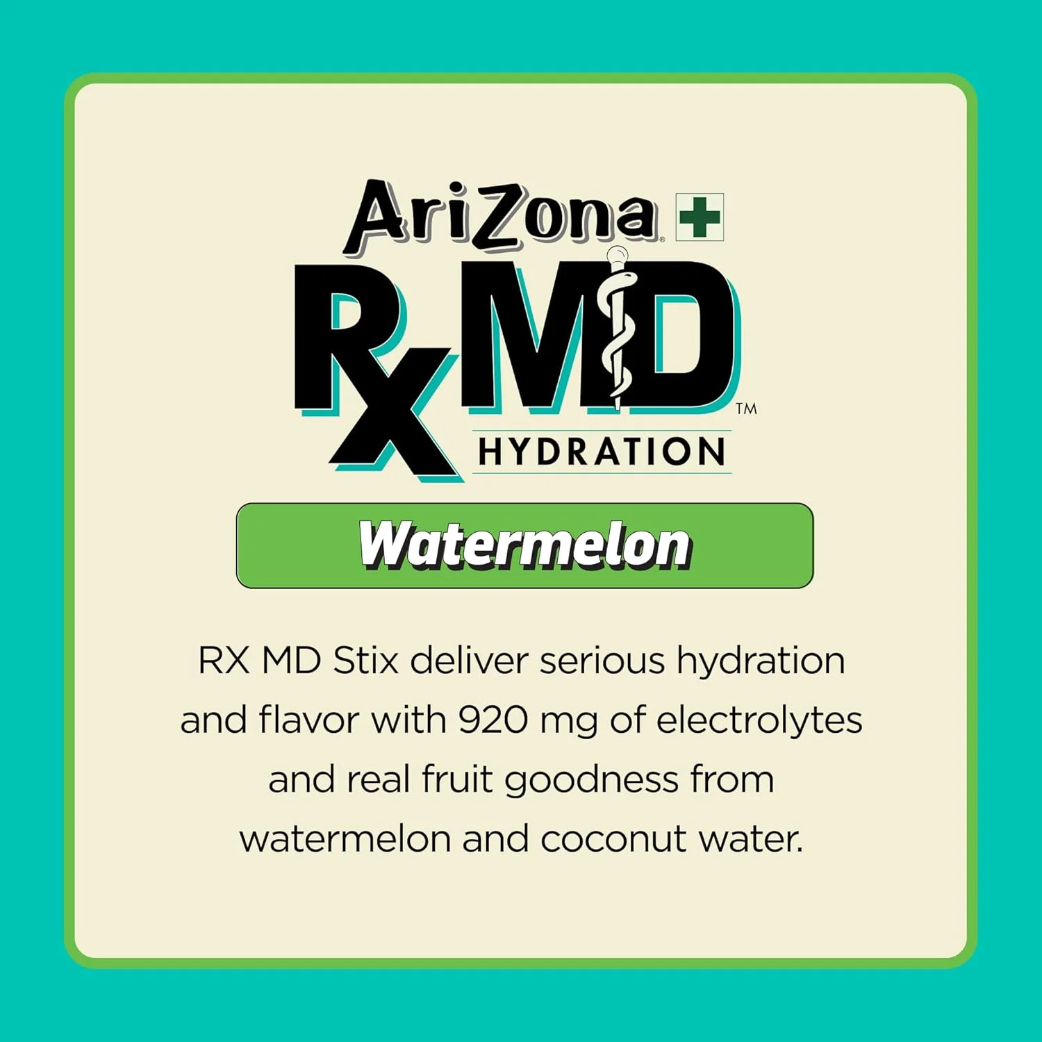 مخلوط نوشیدنی آبرسان با طعم هندوانه آریزونا - حاوی 920 میلی گرم الکترولیت - پودر استیک 13 گرمی (بسته 6 عددی)