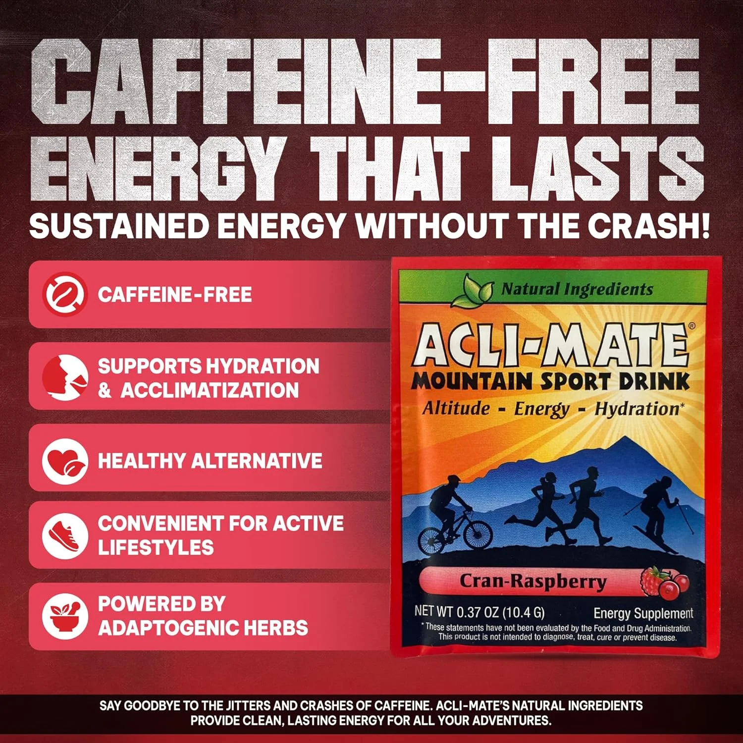 مخلوط نوشیدنی ورزشی کوهستان Acli-Mate - بسته های پودر الکترولیت سازگاری با ارتفاع بالا - مخلوط نوشیدنی انرژی زا - بسته های آبرسانی برای ریکاوری برای دویدن، پیاده روی، دوچرخه سواری و موارد دیگر (30 عدد، کرن رزبری) مخلوط نوشیدنی ورزشی کوهستان Acli-Mate - بسته های پودر الکترولیت سازگاری با ارتفاع بالا - مخلوط نوشیدنی انرژی زا - بسته های آبرسانی برای ریکاوری برای دویدن، پیاده روی، دوچرخه سواری و موارد دیگر (30 عدد، کرن رزبری)