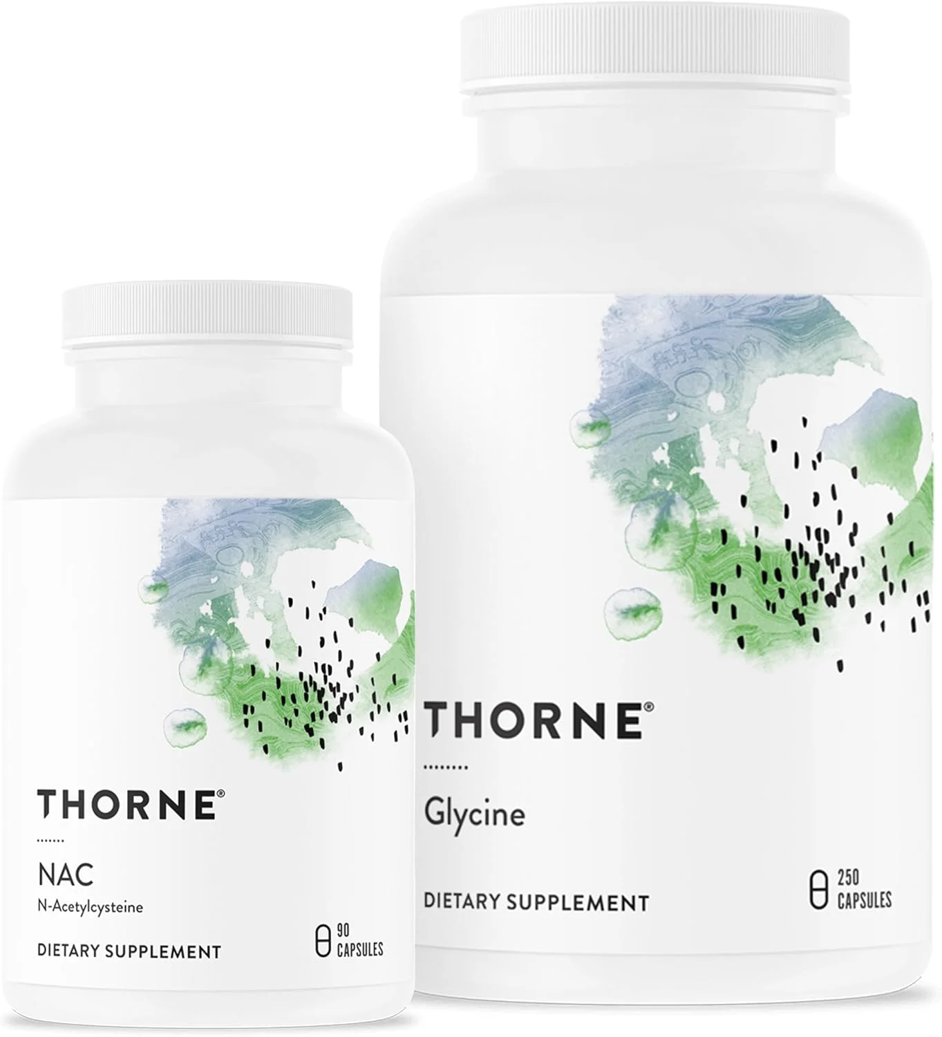 THORNE - Detox Duo - بسته پشتیبانی از کبد، کلیه و سیستم ایمنی - NAC و گلیسین - 30 تا 125 سروینگ