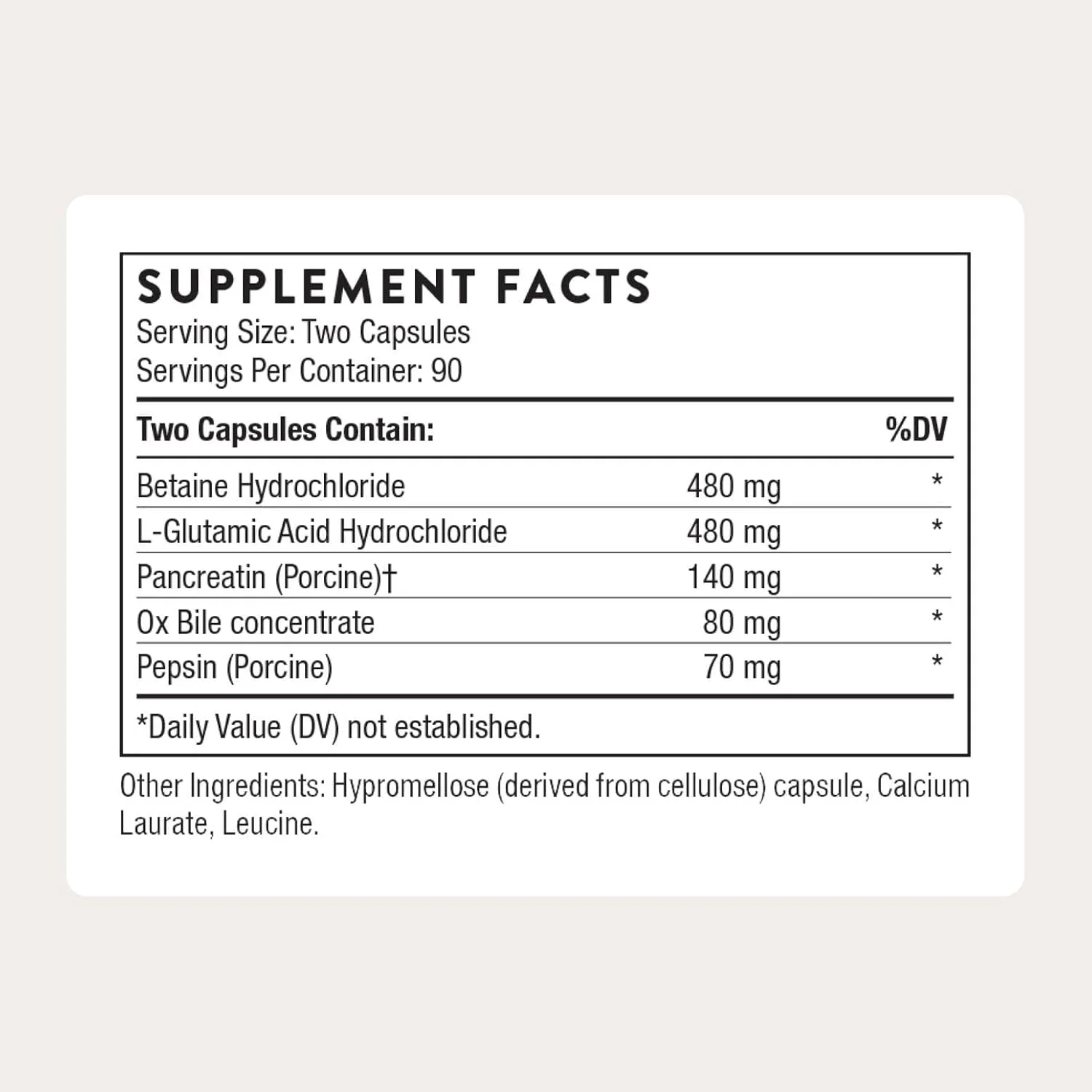ترکیب پیشرفته آنزیم های گوارشی Thorne - ترکیبی از آنزیم های گوارشی برای کمک به هضم - پشتیبانی از سلامت روده با پپسین، صفرا گاو و پانکراتین* - 90 سروینگ ترکیب پیشرفته آنزیم های گوارشی Thorne - ترکیبی از آنزیم های گوارشی برای کمک به هضم - پشتیبانی از سلامت روده با پپسین، صفرا گاو و پانکراتین* - 90 سروینگ