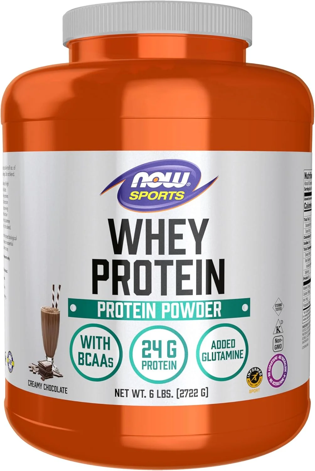 NOW Foods Sports Nutrition، پروتئین وی، 24 گرم با BCAAs، پودر شکلاتی خامهای، 6 پوند NOW Foods Sports Nutrition، پروتئین وی، 24 گرم با BCAAs، پودر شکلاتی خامهای، 6 پوند