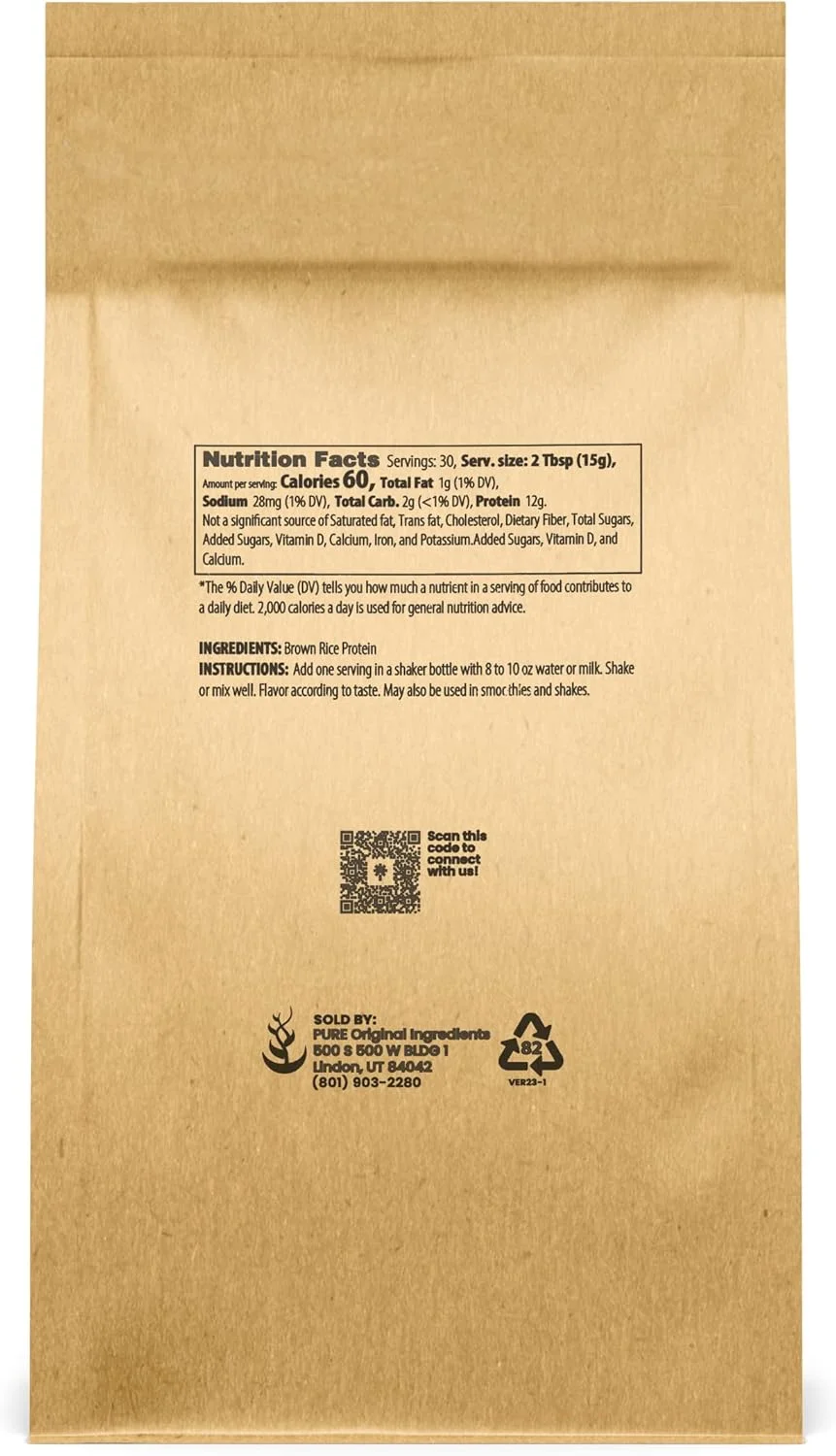 پودر پروتئین برنج قهوه ای و پروتئین سویا ایزوله PURE ORIGINAL INGREDIENTS، هر کدام 450 گرم، وگان، بدون مواد افزودنی پودر پروتئین برنج قهوه ای و پروتئین سویا ایزوله PURE ORIGINAL INGREDIENTS، هر کدام 450 گرم، وگان، بدون مواد افزودنی