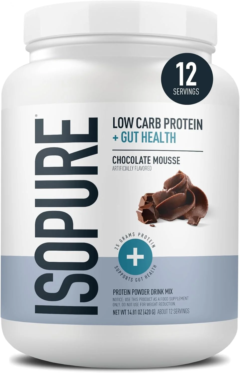 پودر پروتئین ایزوپیور + سلامت روده و پشتیبانی سیستم ایمنی، موس شکلاتی، 25 گرم پروتئین وی با پریبیوتیک و ویتامینها، 12 سروینگ (بسته 1 عددی) پودر پروتئین ایزوپیور + سلامت روده و پشتیبانی سیستم ایمنی، موس شکلاتی، 25 گرم پروتئین وی با پریبیوتیک و ویتامینها، 12 سروینگ (بسته 1 عددی)