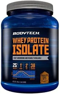 پودر پروتئین وی ایزوله BodyTech - ۲۵ گرم پروتئین در هر وعده با BCAAs - جذب سریع برای رشد و ریکاوری عضلات - شکلات غنی (۱۳۶۰ گرم، ۳۸ وعده) پودر پروتئین وی ایزوله BodyTech - ۲۵ گرم پروتئین در هر وعده با BCAAs - جذب سریع برای رشد و ریکاوری عضلات - شکلات غنی (۱۳۶۰ گرم، ۳۸ وعده)