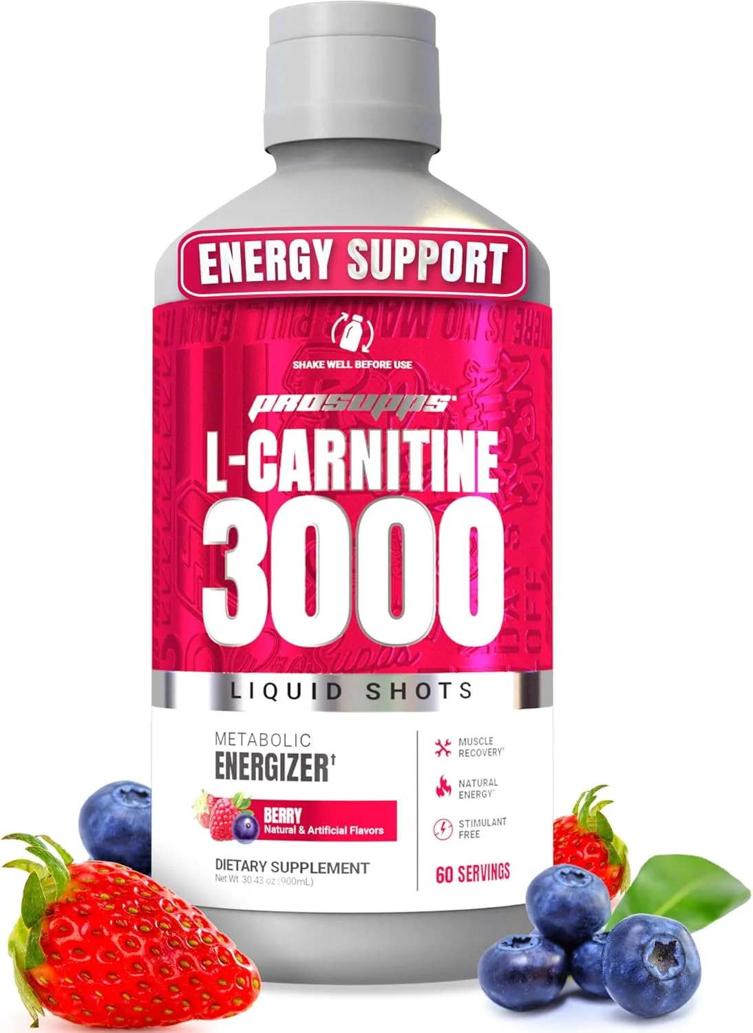 ال-کارنیتین مایع 3000 پرو ساپز، شات های مایع بدون محرک برای آقایان و بانوان - نوشیدنی ورزشی پاک برای انرژی، عملکرد و ریکاوری عضلات - بدون شکر، بدون کربوهیدرات - 60 سروینگ، بری ال-کارنیتین مایع 3000 پرو ساپز، شات های مایع بدون محرک برای آقایان و بانوان - نوشیدنی ورزشی پاک برای انرژی، عملکرد و ریکاوری عضلات - بدون شکر، بدون کربوهیدرات - 60 سروینگ، بری