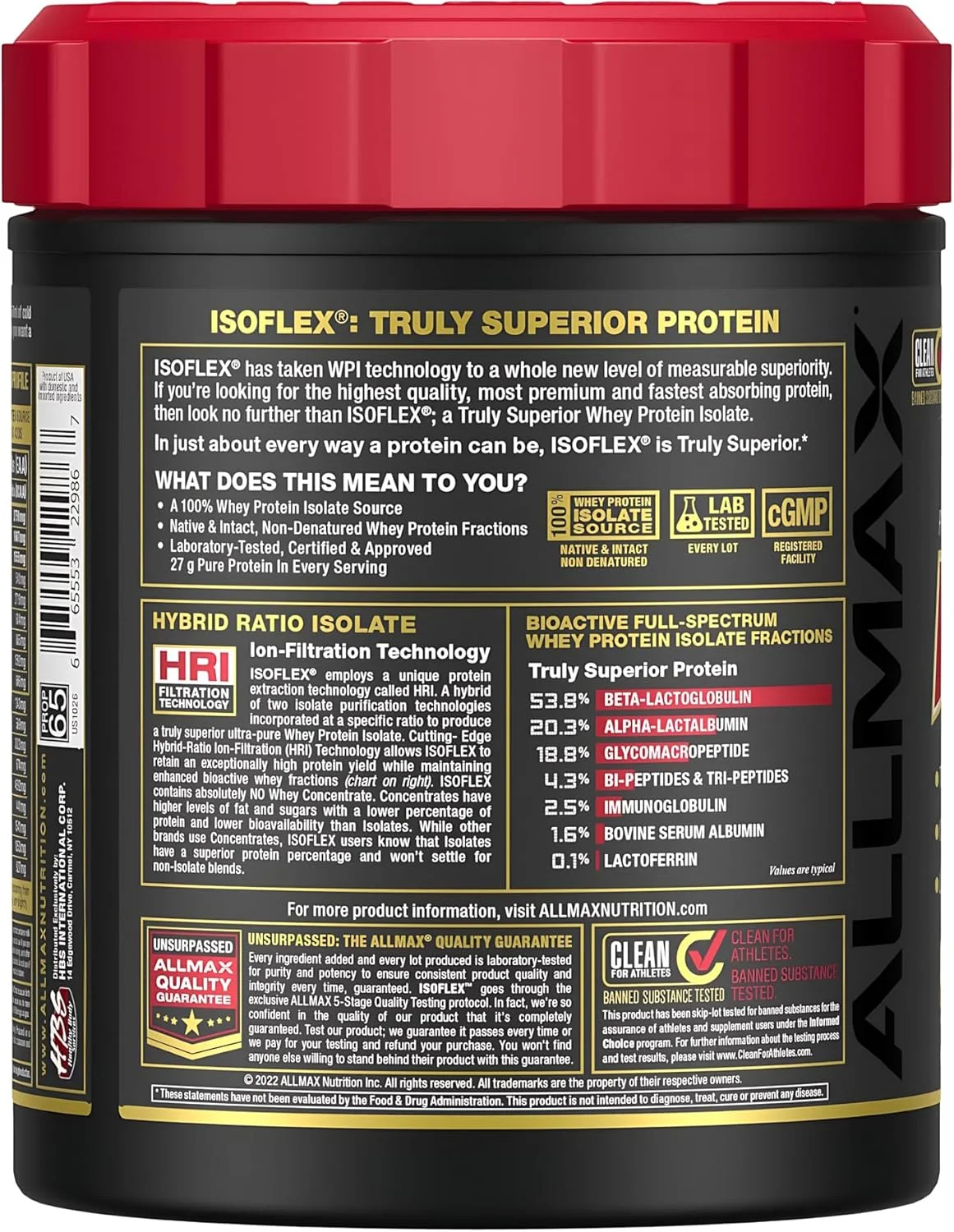 پروتئین وی ایزوله Allmax ISOFLEX – ۲۷ گرم پروتئین در هر پیمانه – ۹۹% فاقد لاکتوز – فاقد گلوتن و سویا – کره بادام زمینی شکلاتی – ۰.۹ پوند پروتئین وی ایزوله Allmax ISOFLEX – ۲۷ گرم پروتئین در هر پیمانه – ۹۹% فاقد لاکتوز – فاقد گلوتن و سویا – کره بادام زمینی شکلاتی – ۰.۹ پوند