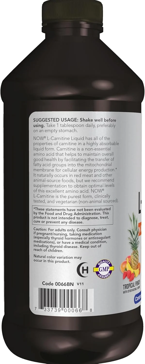 نوتریشن ورزشی ناو، ال-کارنیتین مایع ۱۰۰۰ میلی گرم، جذب بسیار بالا، پانچ گرمسیری، ۴۷۳ میلی لیتر نوتریشن ورزشی ناو، ال-کارنیتین مایع ۱۰۰۰ میلی گرم، جذب بسیار بالا، پانچ گرمسیری، ۴۷۳ میلی لیتر