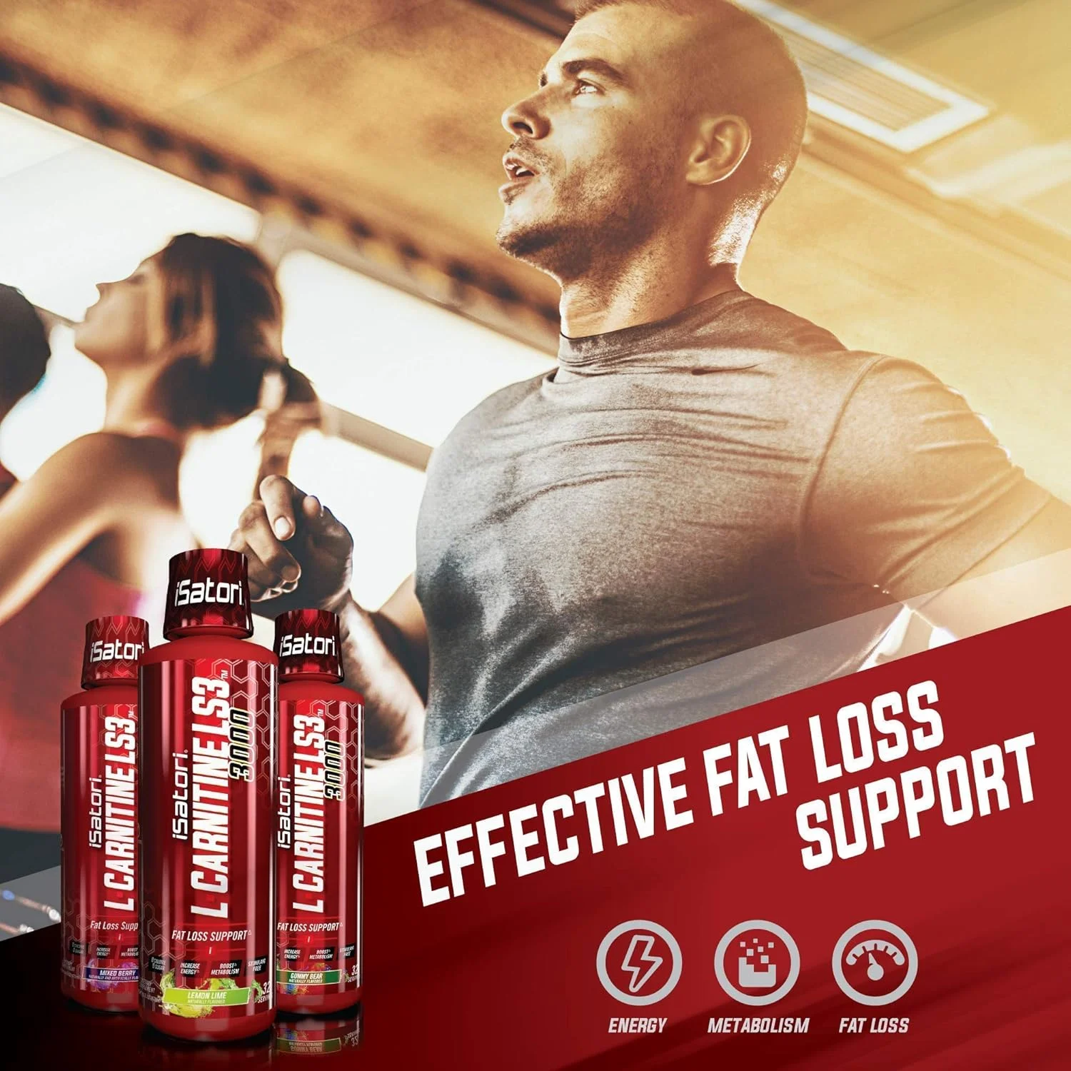 آی‌ساتوری ال-کارنیتین LS3 با طعم بمب یخی 3000 میلی‌گرم (32 سروینگ) و آی‌ساتوری اولترا CLA (90 سافت‌ژل)