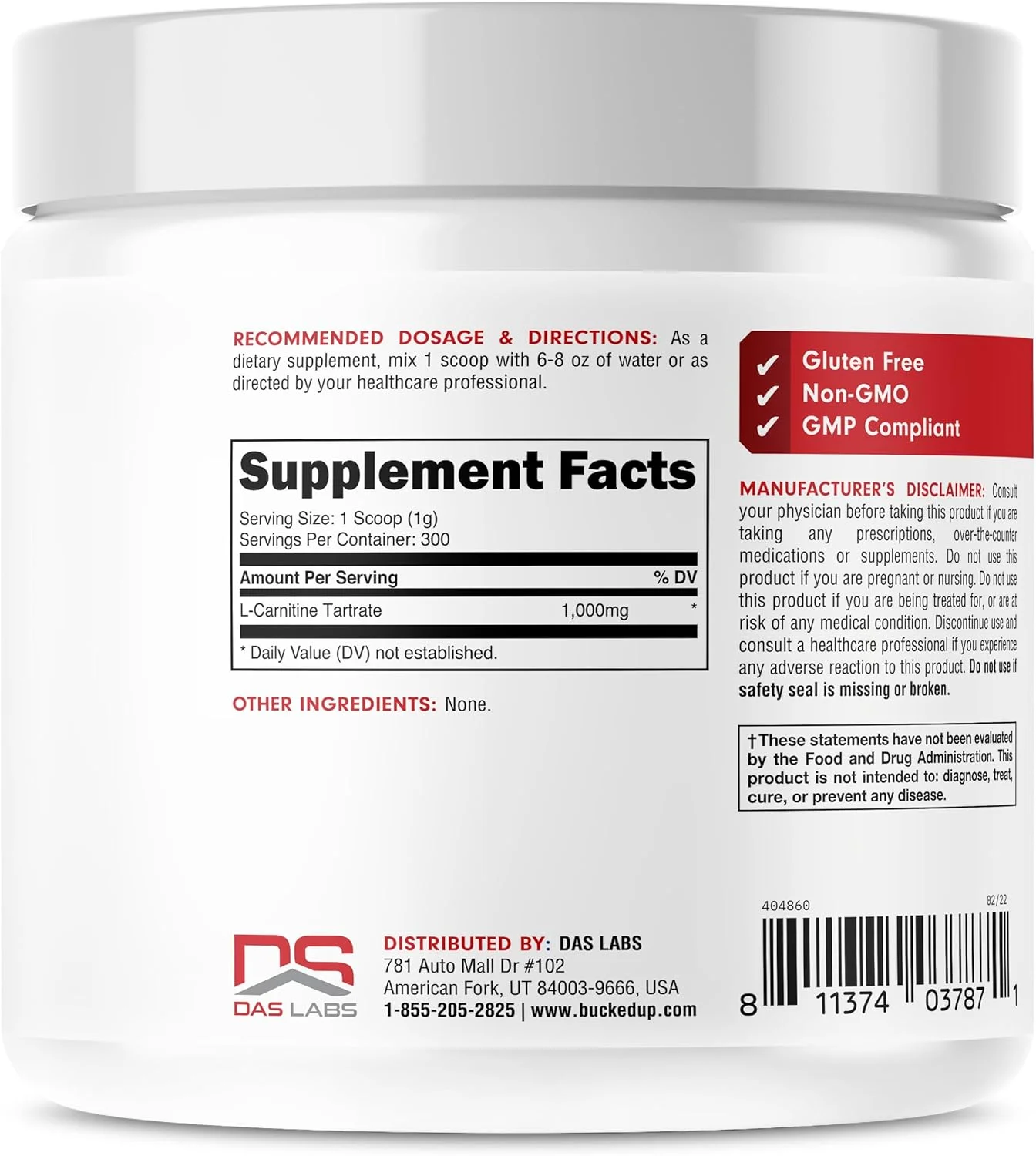 پودر ال-کارنیتین تارتارات ۱۰۰۰ میلی گرمی باکد آپ، ضروریات (۳۰۰ سروینگ) پودر ال-کارنیتین تارتارات ۱۰۰۰ میلی گرمی باکد آپ، ضروریات (۳۰۰ سروینگ)