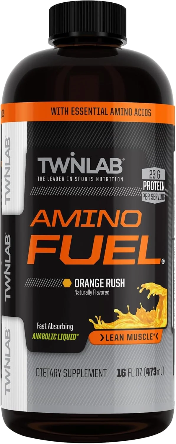 نوشیدنی و مکمل انرژی قبل و بعد از تمرین Twinlab Amino Fuel - 473 میلی لیتر، Orange Rush