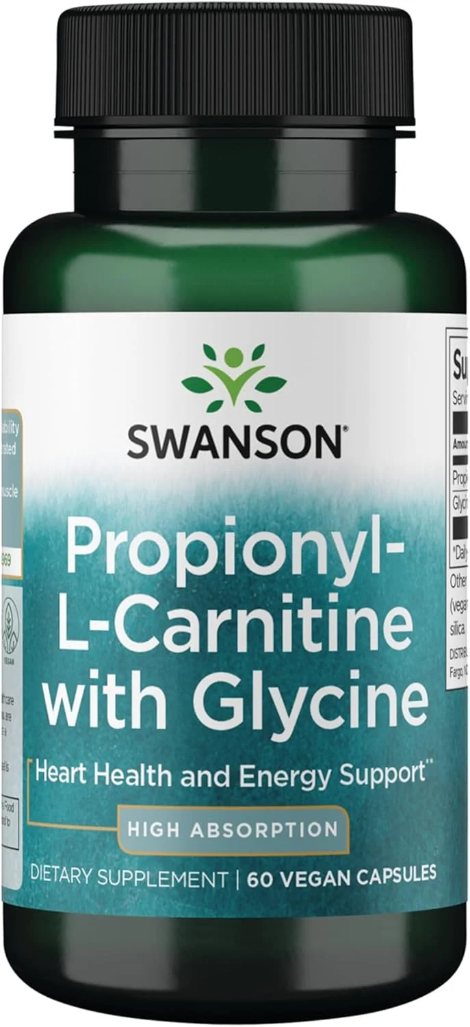 پروپیونیل ال-کارنیتین با گلیسین Swanson - مکمل طبیعی برای حمایت از سلامت قلب و انرژی - ممکن است از قدرت و استقامت عضلات پشتیبانی کند - (60 کپسول گیاهی)