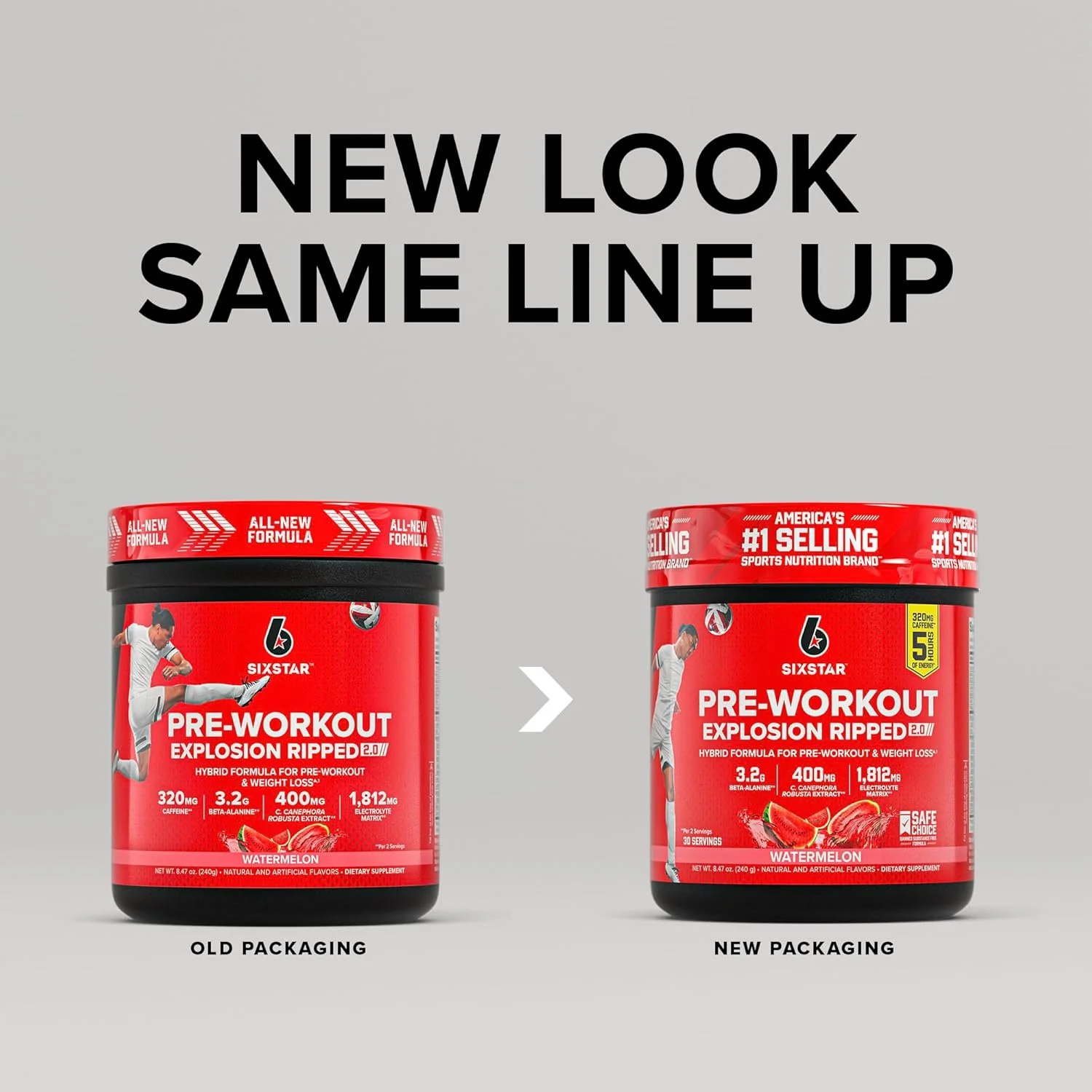 مکمل پودری انرژی زا قبل از تمرین سیکس استار، طعم هندوانه (30 سروینگ) - مکمل قبل از تمرین برای مردان و زنان - مخلوط نوشیدنی قبل از تمرین با کراتین و بتا آلانین - محصولات تغذیه ورزشی