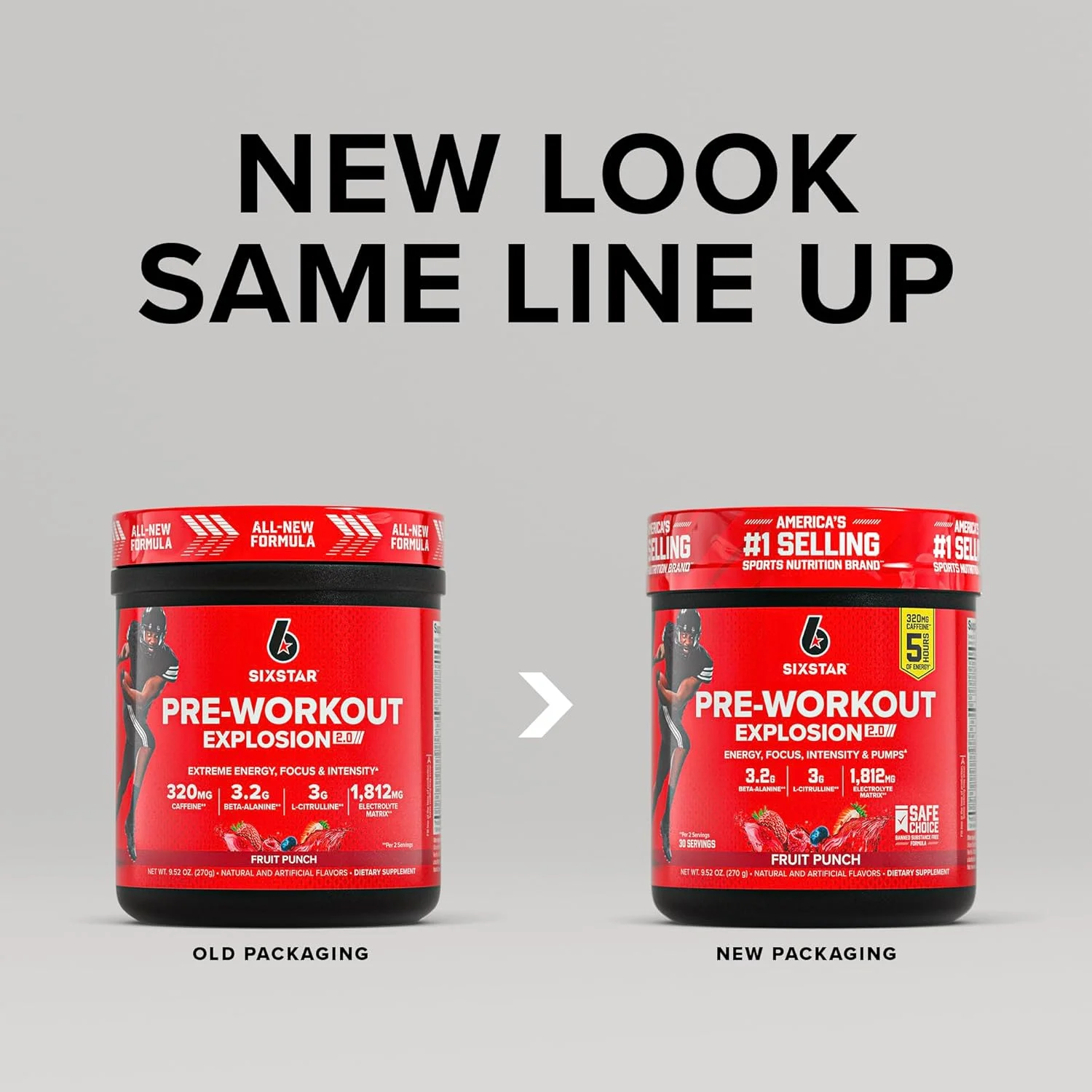 پودر قبل از تمرین سیکس استار برای آقایان و بانوان، پانچ میوه (30 سروینگ) - مخلوط نوشیدنی پودری انرژی زا قبل از تمرین اکسپلژن 2.0 با بتا آلانین و کافئین - مکمل های تغذیه ورزشی