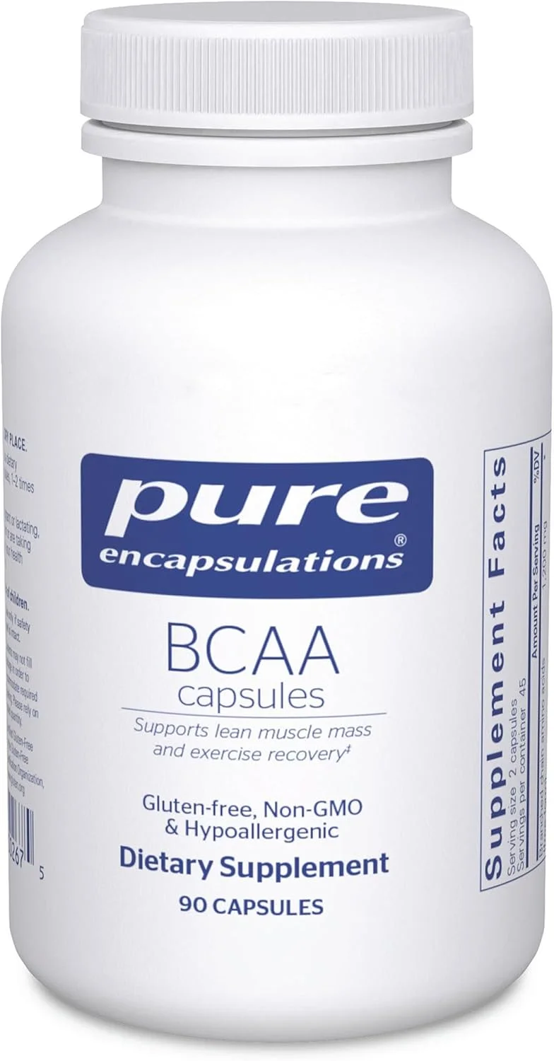 کپسول های BCAA Pure Encapsulations | مکمل ضد حساسیت برای حمایت از عملکرد عضلات در طول تمرین* | 90 کپسول