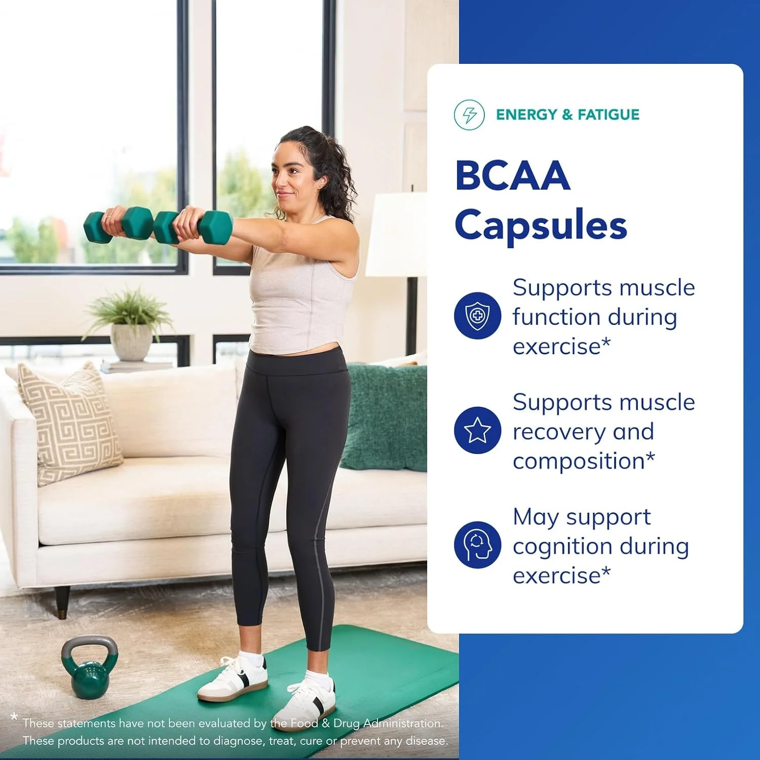 کپسول های BCAA Pure Encapsulations | مکمل ضد حساسیت برای حمایت از عملکرد عضلات در طول تمرین* | 90 کپسول
