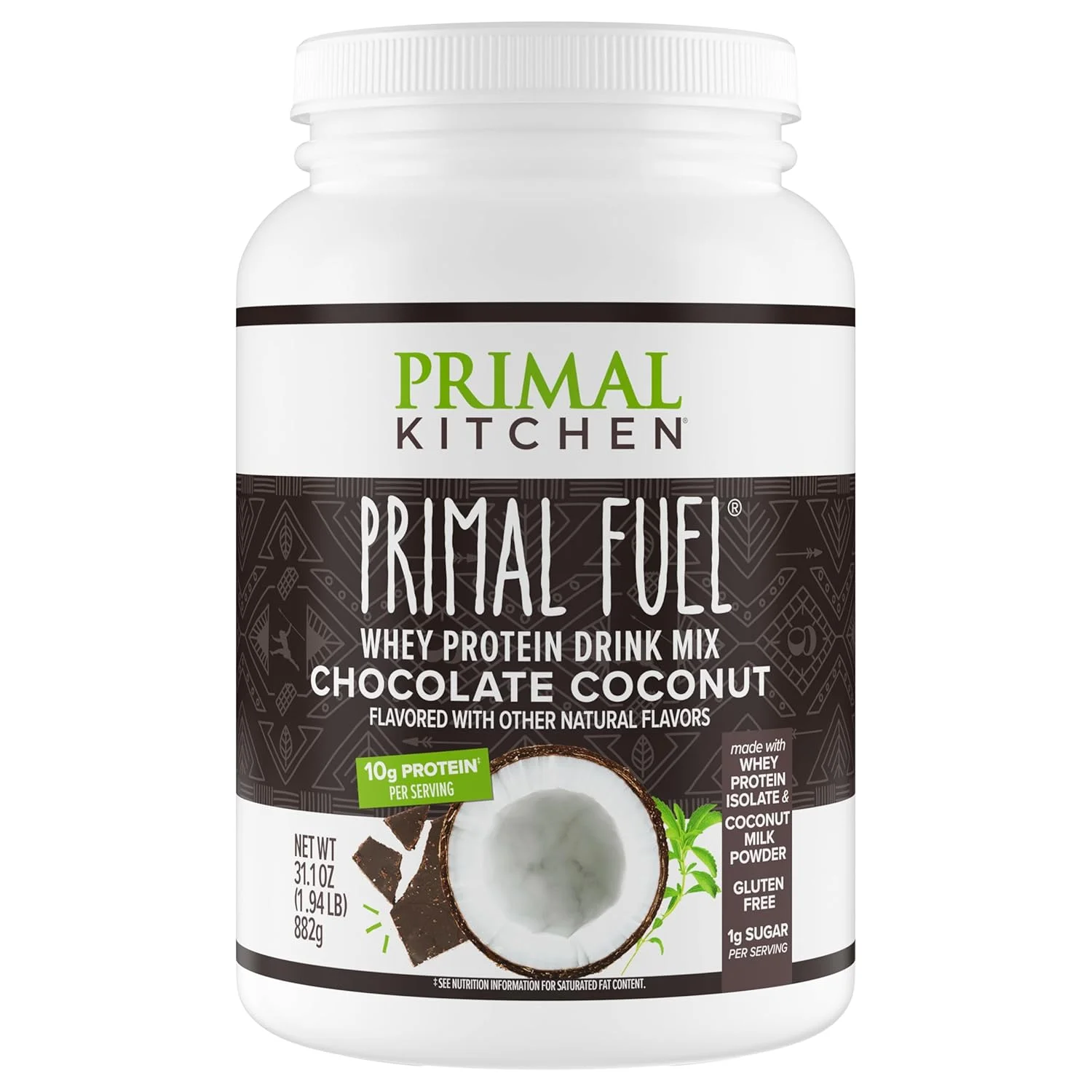 پودر پروتئین وی نارگیل شکلاتی Primal Kitchen Primal Fuel، بدون گلوتن و سویا، 880 گرم