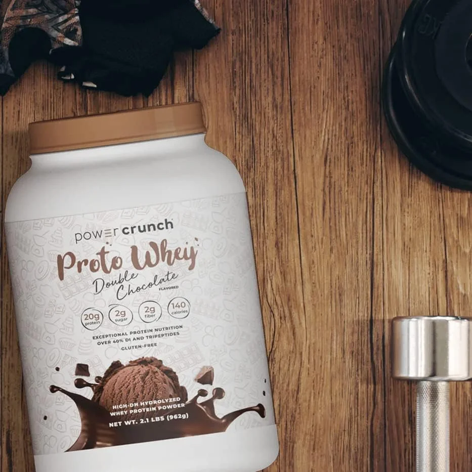 پودر پروتئین وی دابل چاکلت پاور کرانچ Proto Whey، 20 گرم پروتئین، 26 سروینگ، 1 بسته 962 گرمی