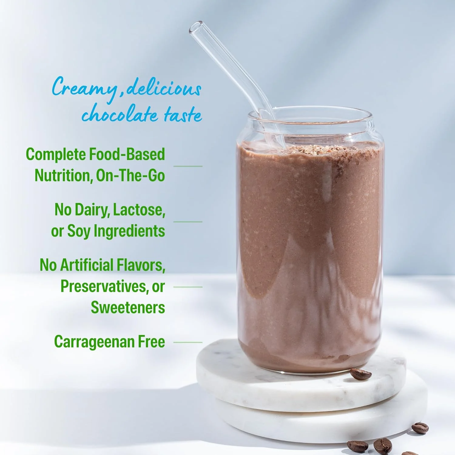 پودر پروتئین جایگزین وعده غذایی ارگانیک و وگان ارگین، فاج شکلاتی خامه‌ای - 20 گرم پروتئین گیاهی، بدون گلوتن، بدون لبنیات، بدون لاکتوز، بدون سویا، بدون شکر افزوده، برای اسموتی و شیک - 2.03 پوند