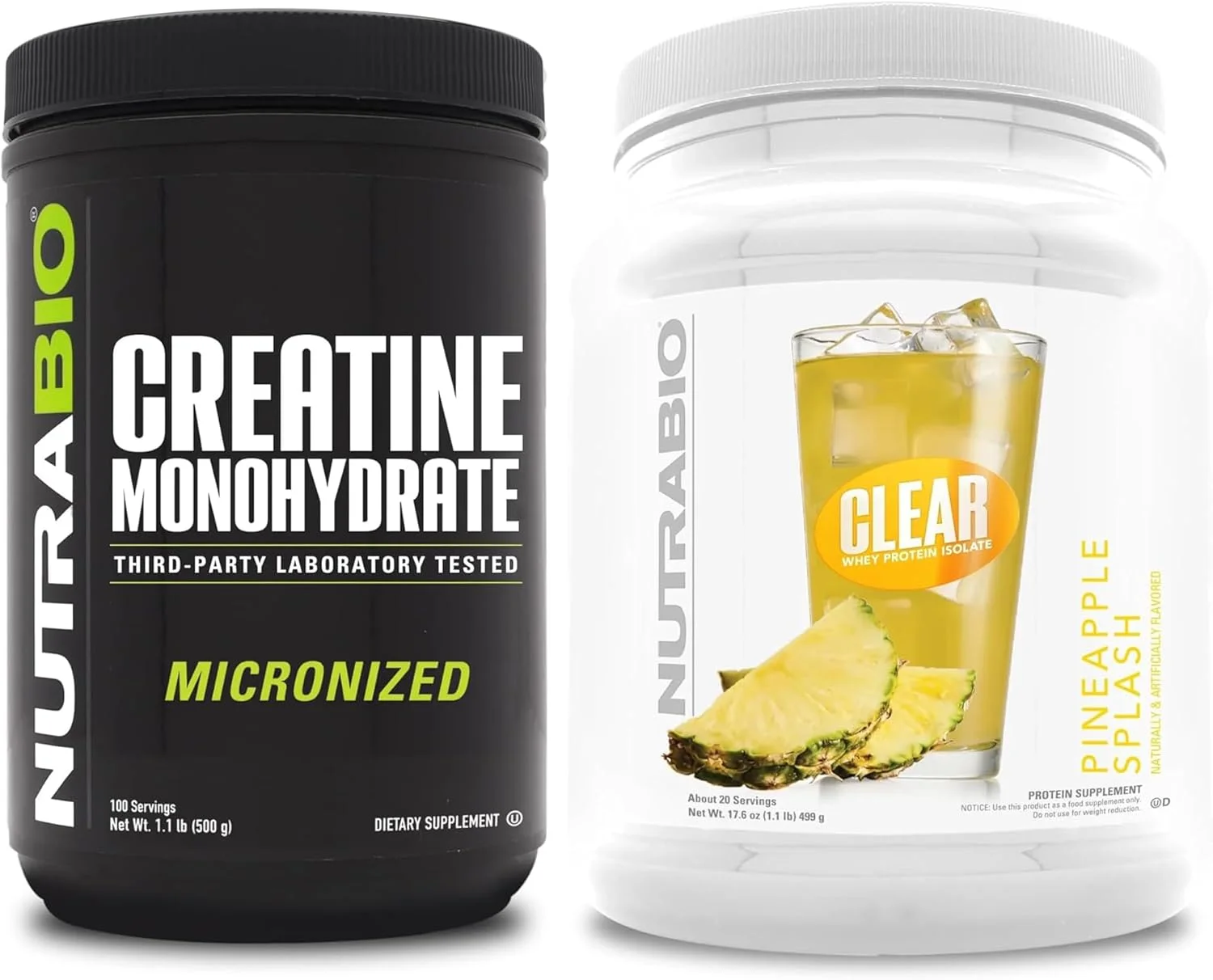 بسته مکمل مونوهیدرات کراتین نوتراBio، بدون طعم، (500 گرم) و پروتئین وی ایزوله شفاف، (طعم آناناس) – انرژی عضلانی، حداکثر رشد، ریکاوری و قدرت بسته مکمل مونوهیدرات کراتین نوتراBio، بدون طعم، (500 گرم) و پروتئین وی ایزوله شفاف، (طعم آناناس) – انرژی عضلانی، حداکثر رشد، ریکاوری و قدرت