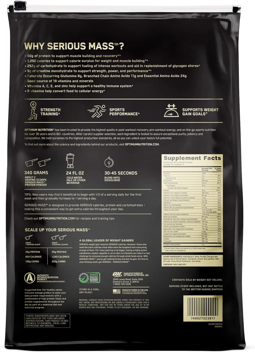 پودر پروتئین افزایش وزن با طعم توت فرنگی | 5.4 کیلوگرم پودر پروتئین افزایش وزن با طعم توت فرنگی | 5.4 کیلوگرم