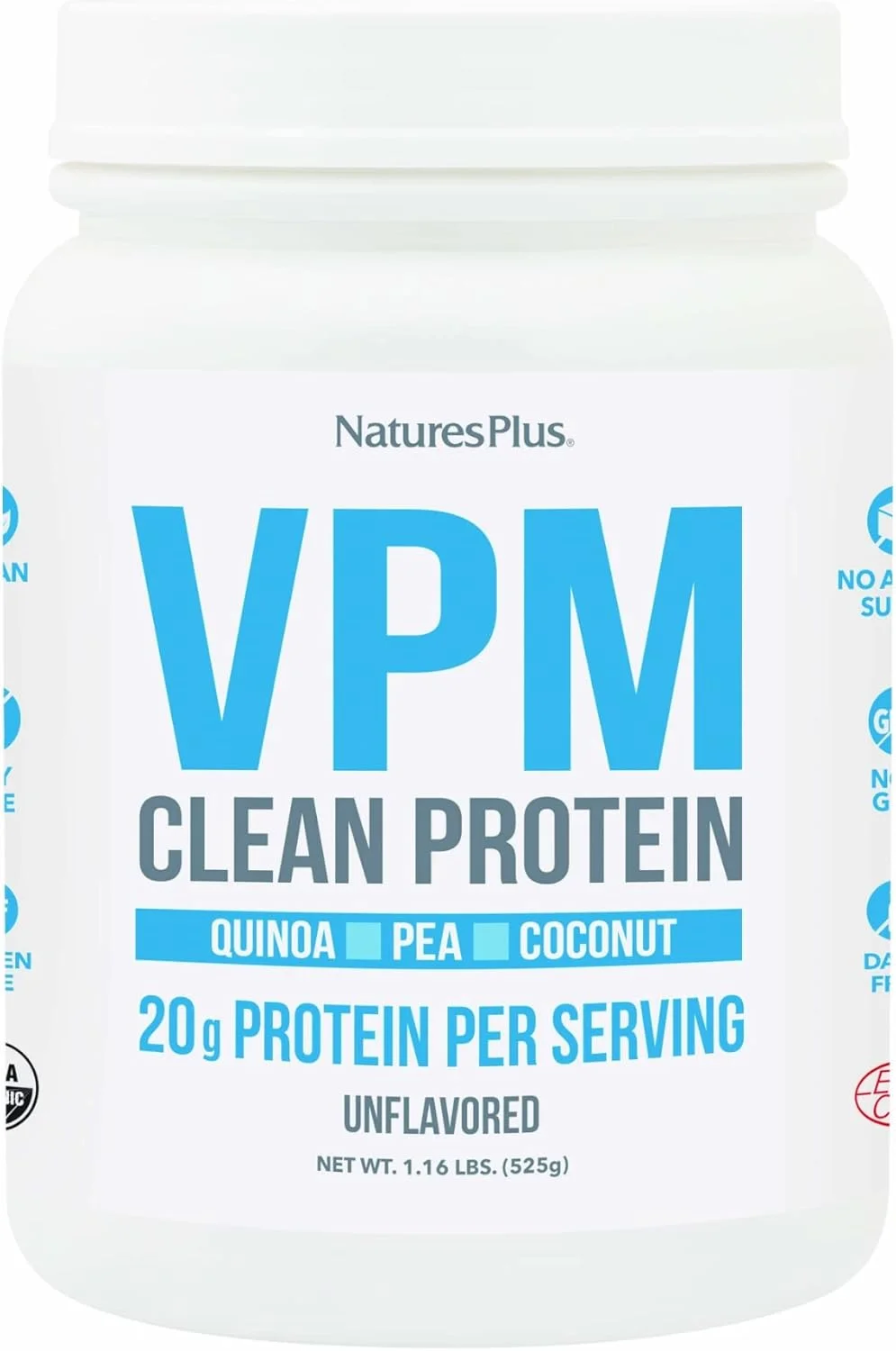 پروتئین VPM Natures Plus، بدون طعم - 526 گرم - حاوی پروتئین کینوا، نخود و نارگیل - ارگانیک، گیاهی، بدون سویا و گلوتن - 15 سروینگ پروتئین VPM Natures Plus، بدون طعم - 526 گرم - حاوی پروتئین کینوا، نخود و نارگیل - ارگانیک، گیاهی، بدون سویا و گلوتن - 15 سروینگ