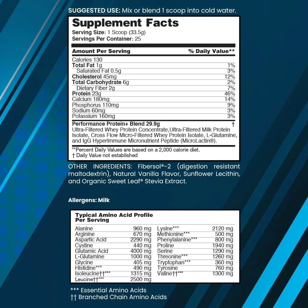 پروتئین خالص عملکردی پلاس: ترکیب پروتئین طبیعی - 23 گرم پروتئین وی ایزوله و کنسانتره + پروتئین ایزوله شیر - پودر پروتئین تمیز و سالم - بدون مواد مصنوعی، وانیلی پروتئین خالص عملکردی پلاس: ترکیب پروتئین طبیعی - 23 گرم پروتئین وی ایزوله و کنسانتره + پروتئین ایزوله شیر - پودر پروتئین تمیز و سالم - بدون مواد مصنوعی، وانیلی