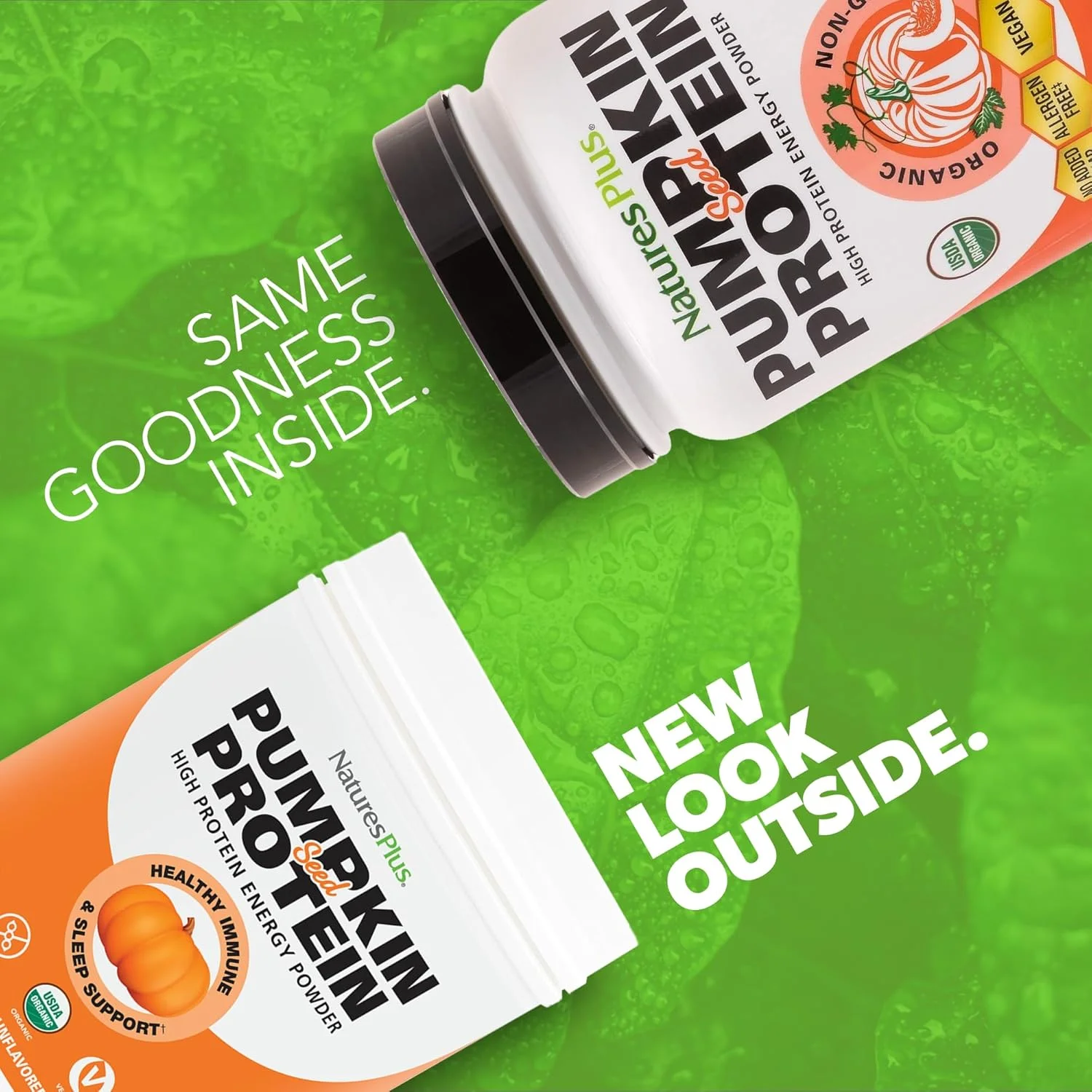 پروتئین دانه کدو تنبل ارگانیک NaturesPlus - پودر پروتئین گیاهی 0.95 پوندی - مکمل پروتئین پر انرژی، سلامت پروستات را بهبود می بخشد، ناراحتی های قاعدگی را تسکین می دهد - گیاهی، بدون گلوتن - 15 وعده