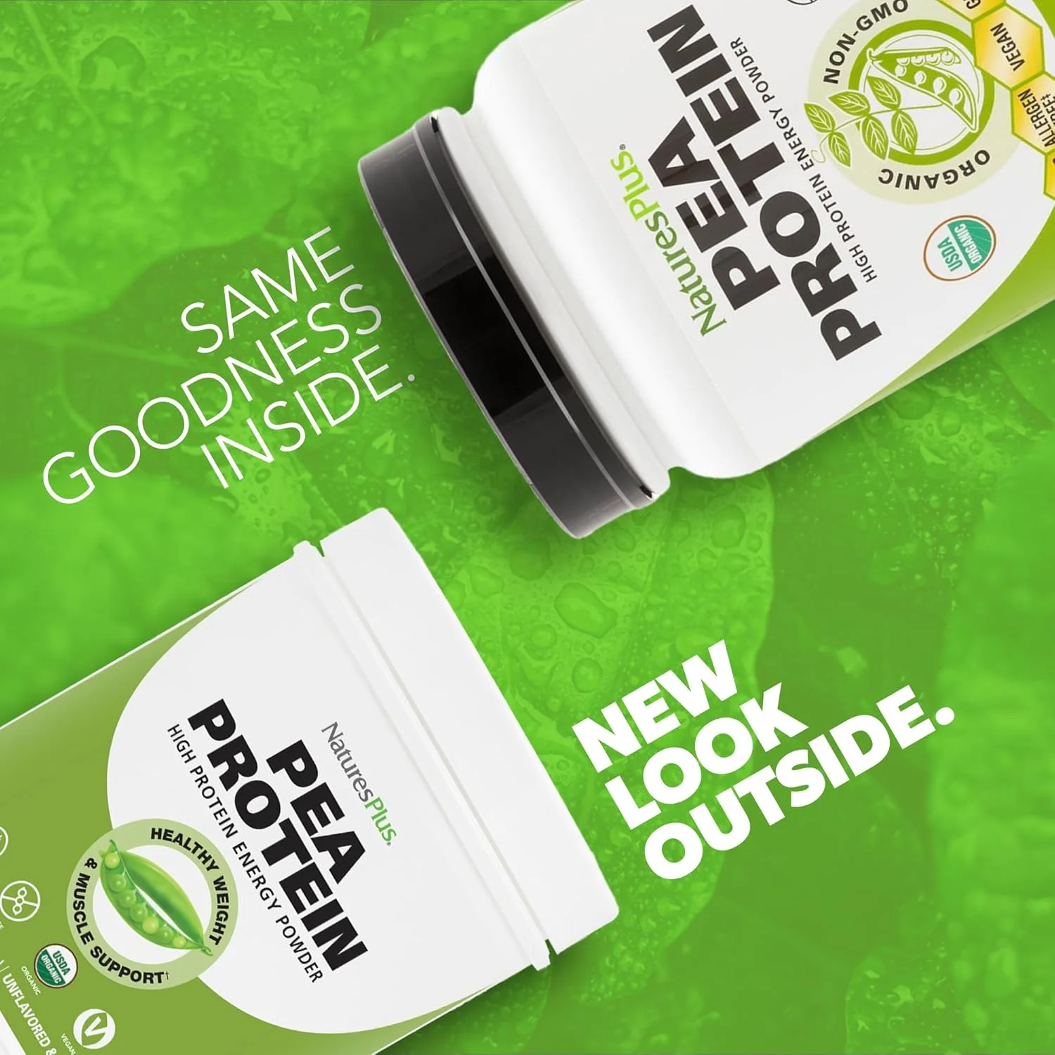 پروتئین نخود ارگانیک نیچرز پلاس - 500 گرم، پودر نوشیدنی وگان - پودر پروتئین پرانرژی، سرکوب کننده اشتها، عضله ساز، تقویت کننده سلامت قلب - غیر GMO، گیاهخواری، بدون گلوتن - 25 سروینگ