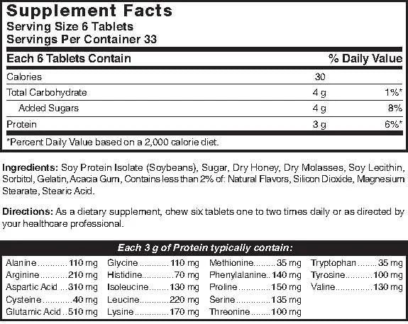 قرص های پروتئینی ترکیبات طبیعت با طعم عسل، 200 عدد