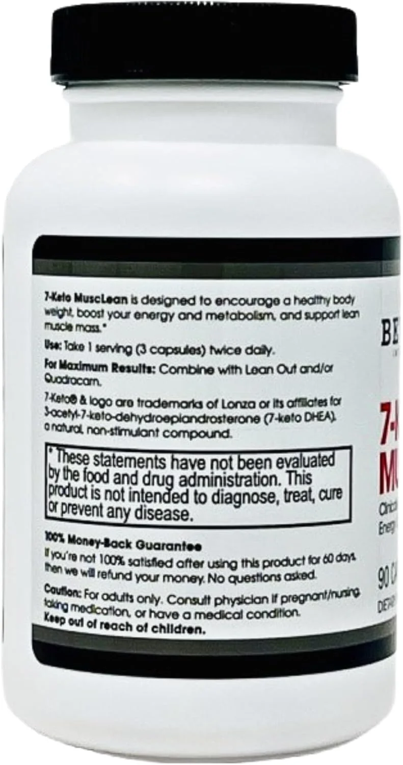 7-KETO Musclean. تا 3 برابر بیشتر چربی بدن را بدون از دست دادن عضله از دست بدهید. قرص رژیمی ترموژنیک قوی برای مردان و زنان. افزایش متابولیسم چربی سوزی. رژیم غذایی - کاهش پرخوری. 90 کپسول