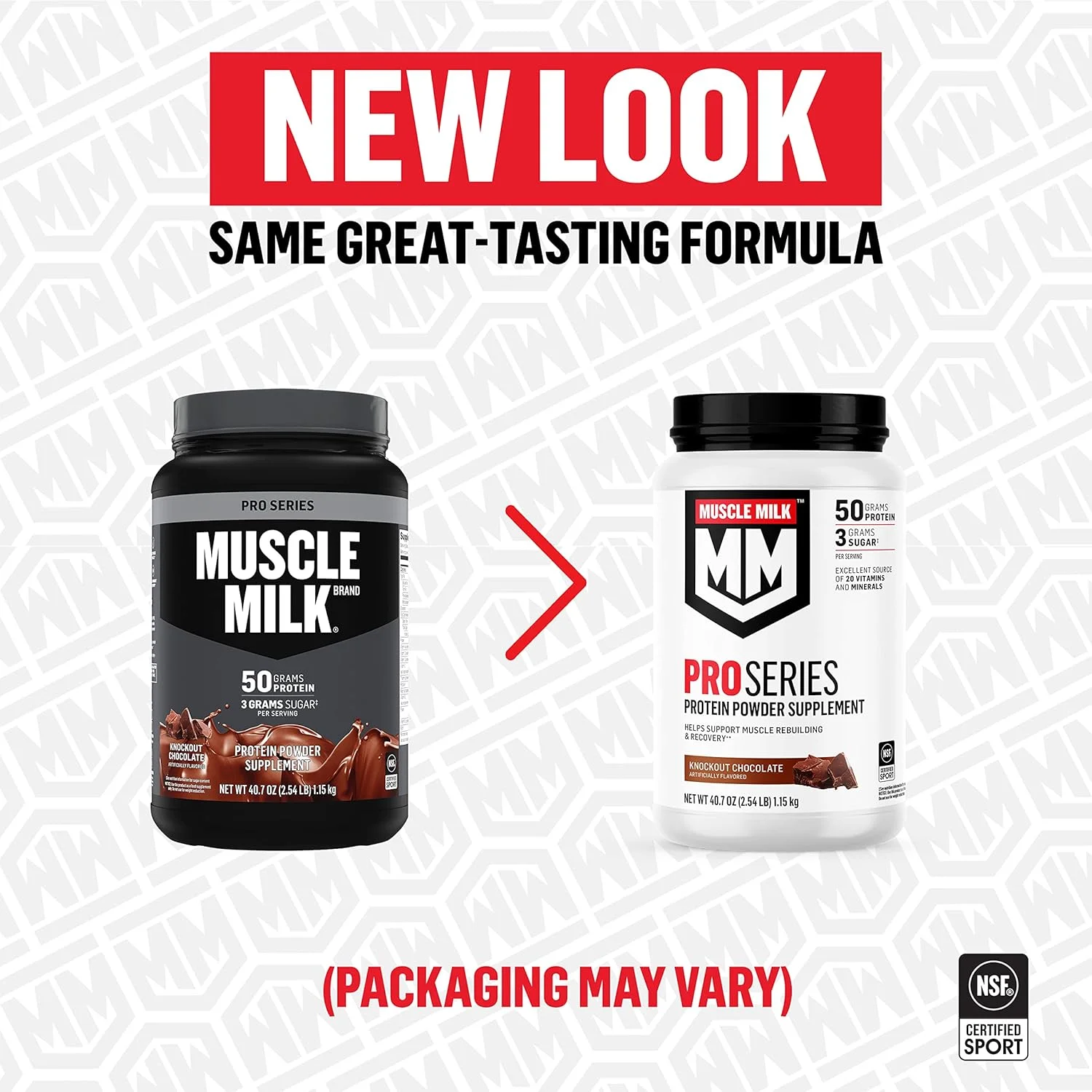 پودر پروتئین سری حرفه ای Muscle Milk، وانیل غلیظ، 1.15 کیلوگرم، 14 سروینگ، 50 گرم پروتئین، 3 گرم شکر، 20 ویتامین و مواد معدنی، دارای گواهی NSF برای ورزش، ریکاوری تمرین، بسته بندی ممکن است متفاوت باشد