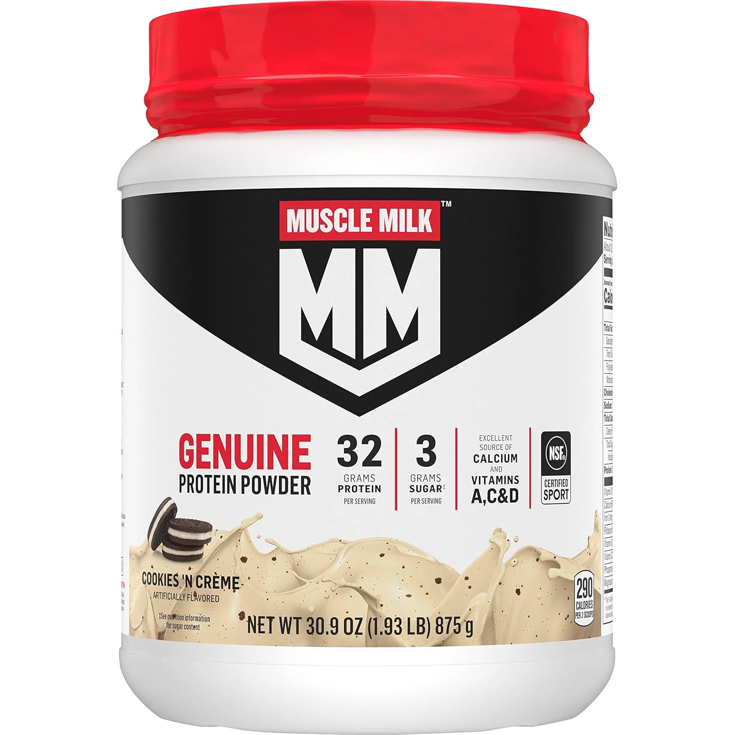 پودر پروتئین ماصل میلک مدل Cookies 'N Crème وزن 875 گرم