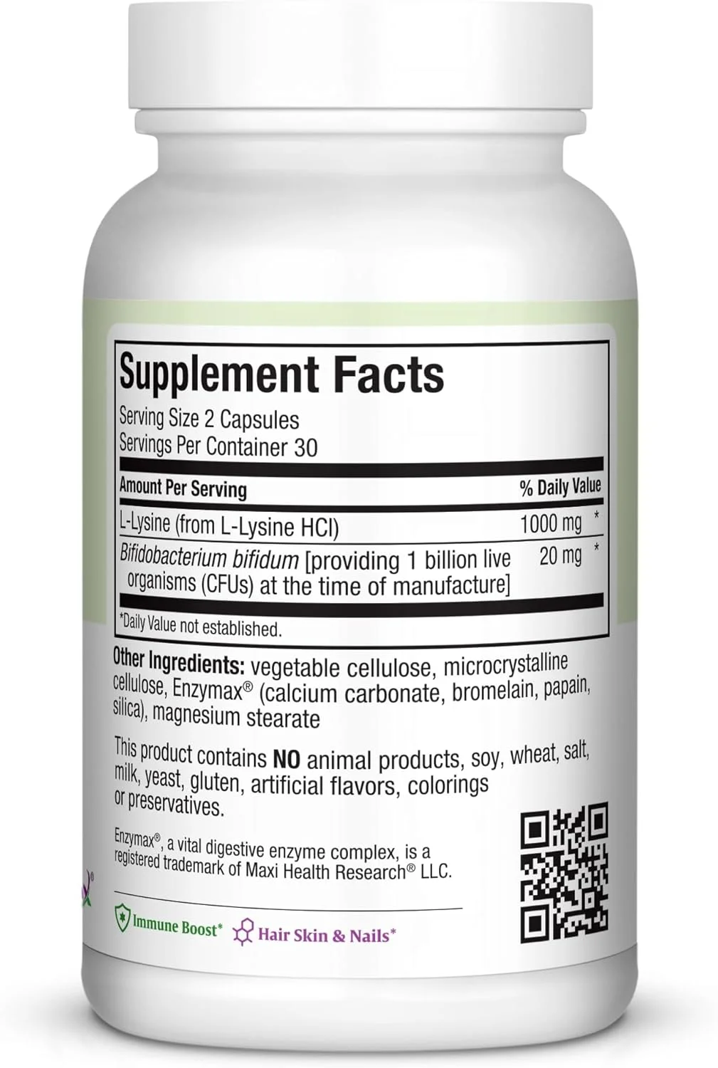 کپسول های کمپلکس لیزین به همراه پروبیوتیک - ال-لیزین 1000 میلی گرم برای سنتز پروتئین و سلامت سیستم ایمنی - مکمل لیزین 1000 میلی گرم از لیزین هیدروکلراید (60 عدد) کپسول های کمپلکس لیزین به همراه پروبیوتیک - ال-لیزین 1000 میلی گرم برای سنتز پروتئین و سلامت سیستم ایمنی - مکمل لیزین 1000 میلی گرم از لیزین هیدروکلراید (60 عدد)