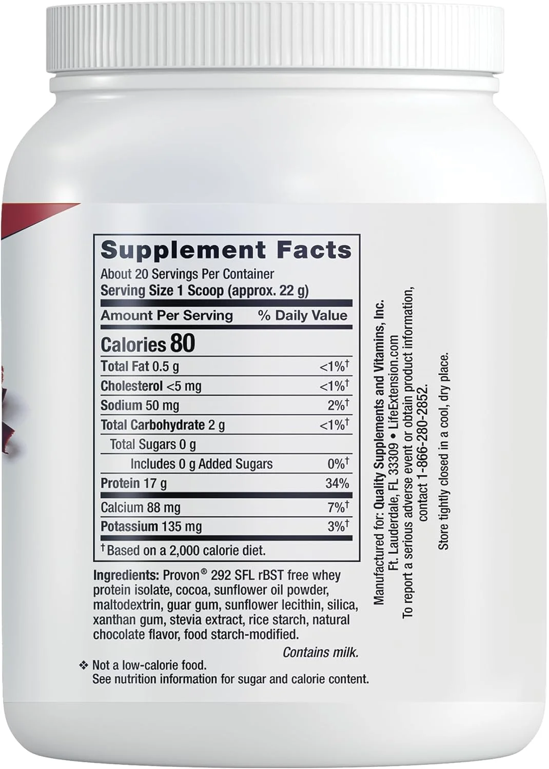 پروتئین وی ایزوله Wellness Code® Life Extension (شکلاتی)، پروتئین و آمینو اسیدهای شاخه دار برای رشد عضلات و سلامت سیستم ایمنی، بدون شکر افزوده، بدون گلوتن، غیر تراریخته، 437 گرم، 20 سروینگ پروتئین وی ایزوله Wellness Code® Life Extension (شکلاتی)، پروتئین و آمینو اسیدهای شاخه دار برای رشد عضلات و سلامت سیستم ایمنی، بدون شکر افزوده، بدون گلوتن، غیر تراریخته، 437 گرم، 20 سروینگ