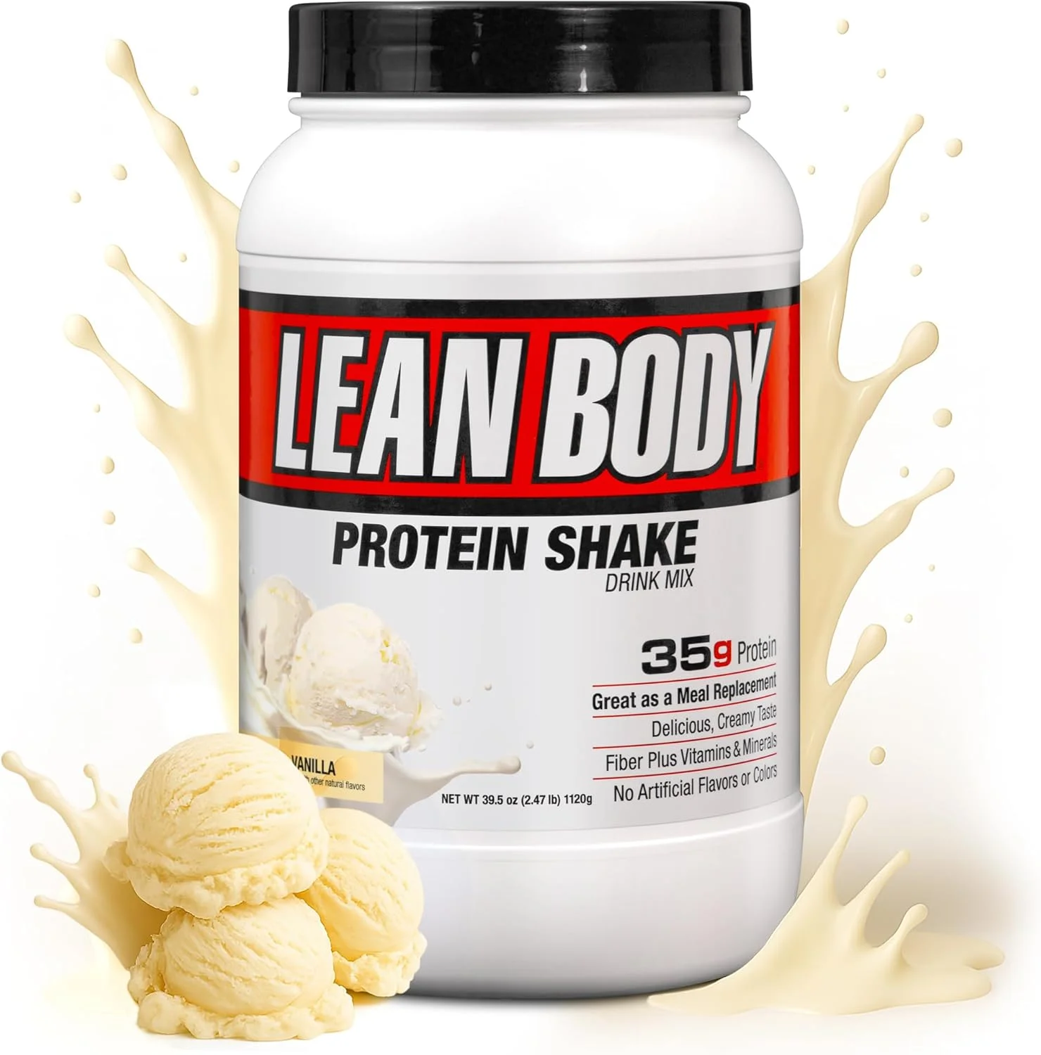 شیک جایگزین وعده غذایی با پروتئین بالا لابرادا نوتریشن Lean Body، وانیلی، ظرف 1.12 کیلوگرمی (بسته بندی ممکن است متفاوت باشد) شیک جایگزین وعده غذایی با پروتئین بالا لابرادا نوتریشن Lean Body، وانیلی، ظرف 1.12 کیلوگرمی (بسته بندی ممکن است متفاوت باشد)