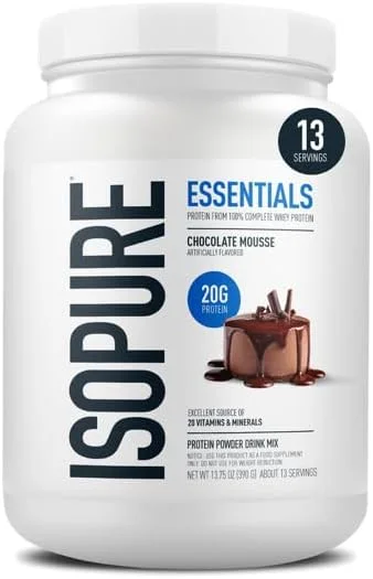 پودر پروتئین ایزوپیر اسنشیالز، موس شکلاتی، ۱۳ سروینگ (بسته ۱ عددی) پودر پروتئین ایزوپیر اسنشیالز، موس شکلاتی، ۱۳ سروینگ (بسته ۱ عددی)